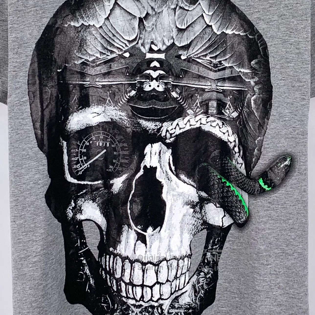 Philipp Plein Philipp Plein Gray Skull Print Cotton Crew Neck Short Slee Size US M / EU 48-50 / 2 - 4 Thumbnail