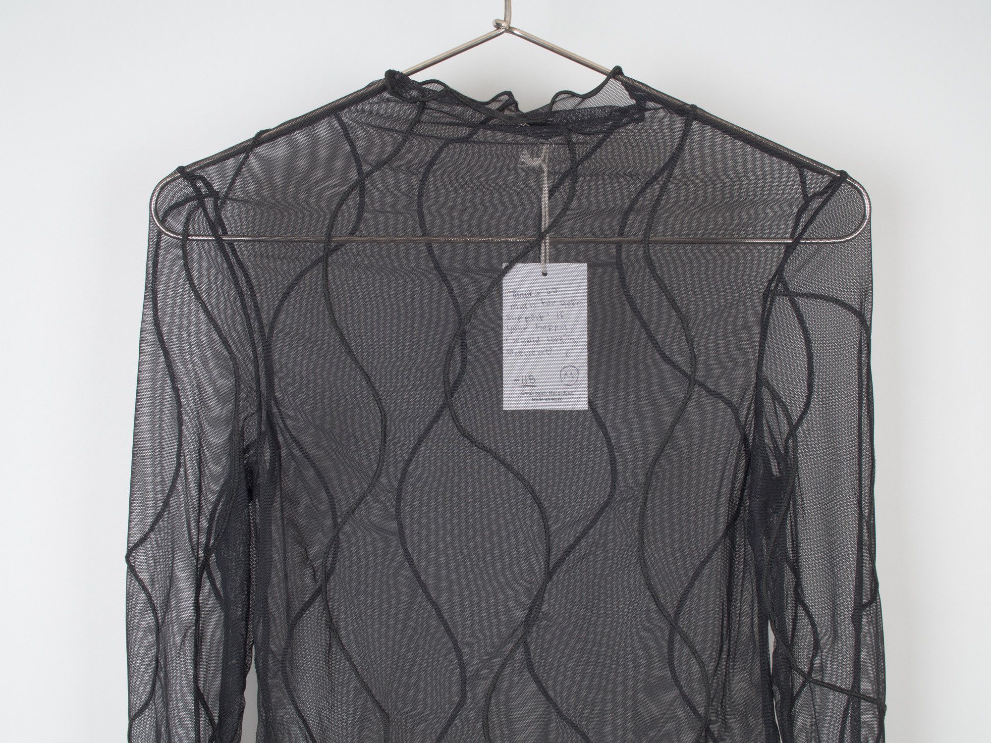 Vintage Elyse on Mars Sheer Mesh Cropped Long Sleeve Top Size M / US 6-8 / IT 42-44 - 5 Thumbnail