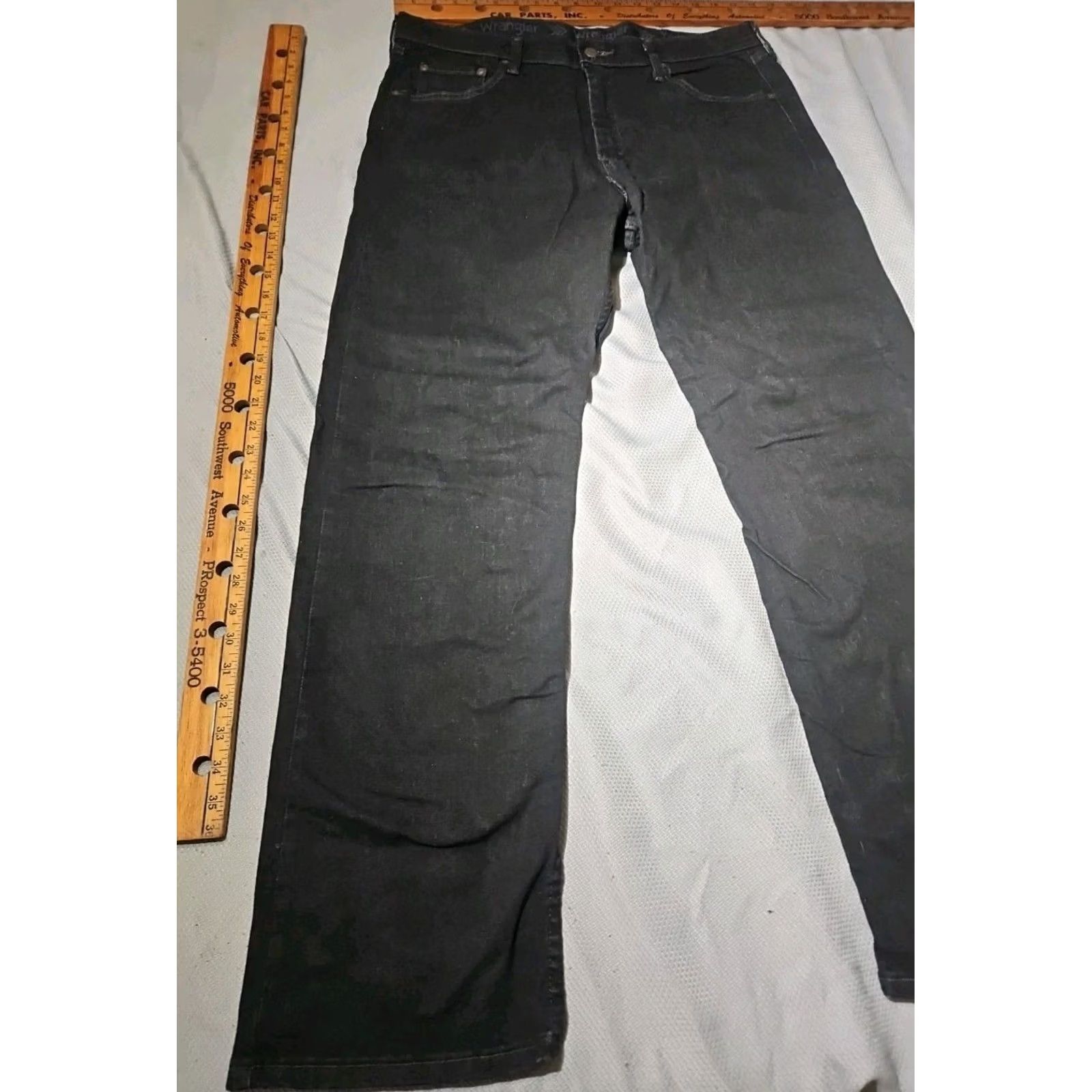 Wrangler Wrangler Jeans Mens 34x32 Black Denim Western Cowboy Straight Casual Pants Shirt? Size US 34 / EU 50 - 4 Thumbnail