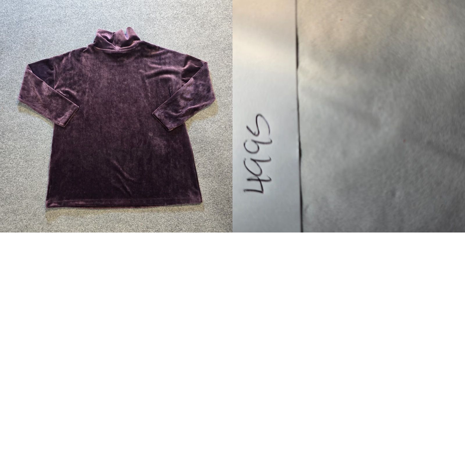 J. Jill J. Jill Top Womens L Purple Velour Long Sleeve Stretch Casual Career Shirt Size L / US 10 / IT 46 - 8 Thumbnail