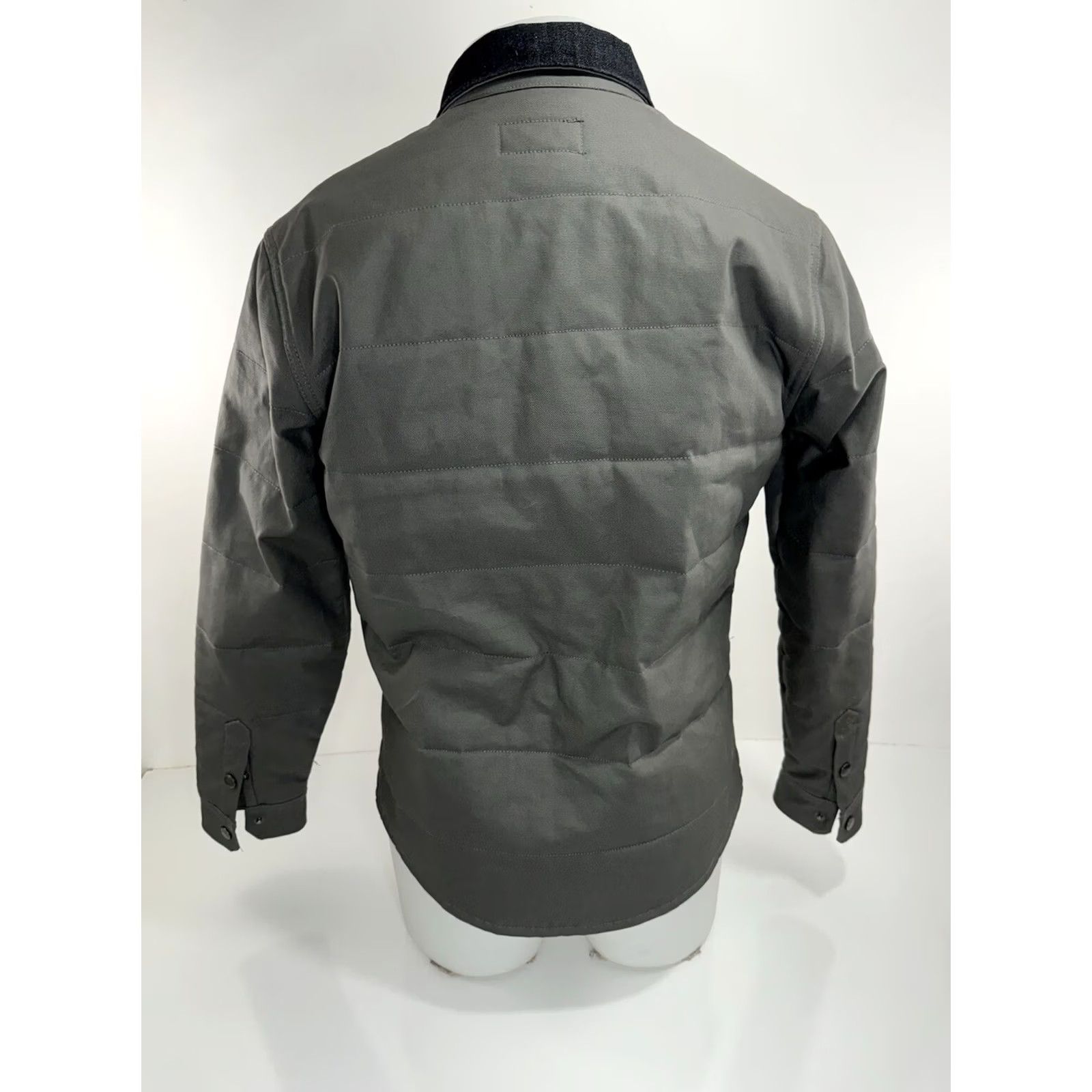 Brixton Brixton Jacket Ranch Denim Quilted Collared Snap S Gray Men Small - EXCELLENT Size US S / EU 44-46 / 1 - 4 Thumbnail