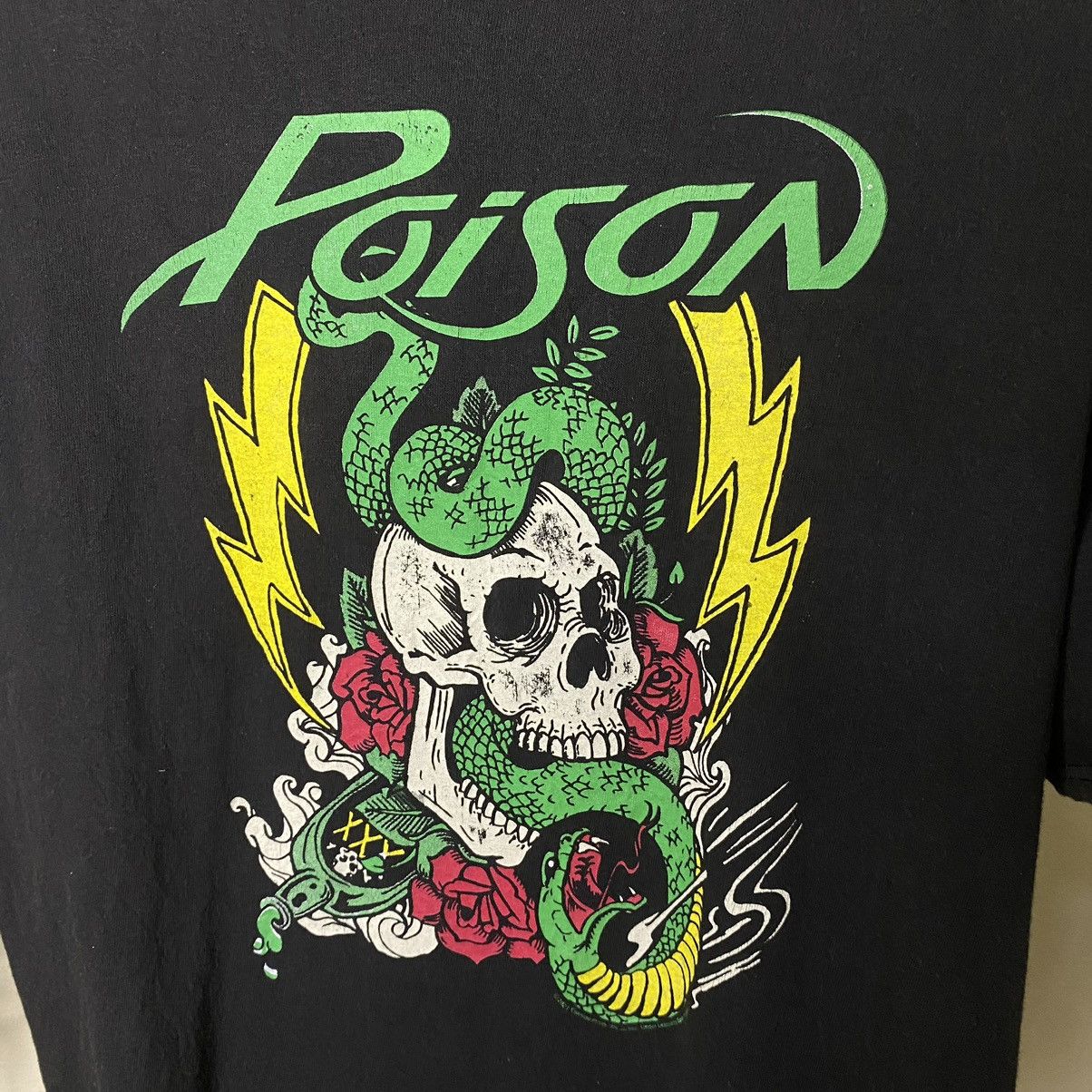 Band Tees × Vintage Y2K Poison American Rock Band Reissue T Shirt Size US XL / EU 56 / 4 - 2 Thumbnail