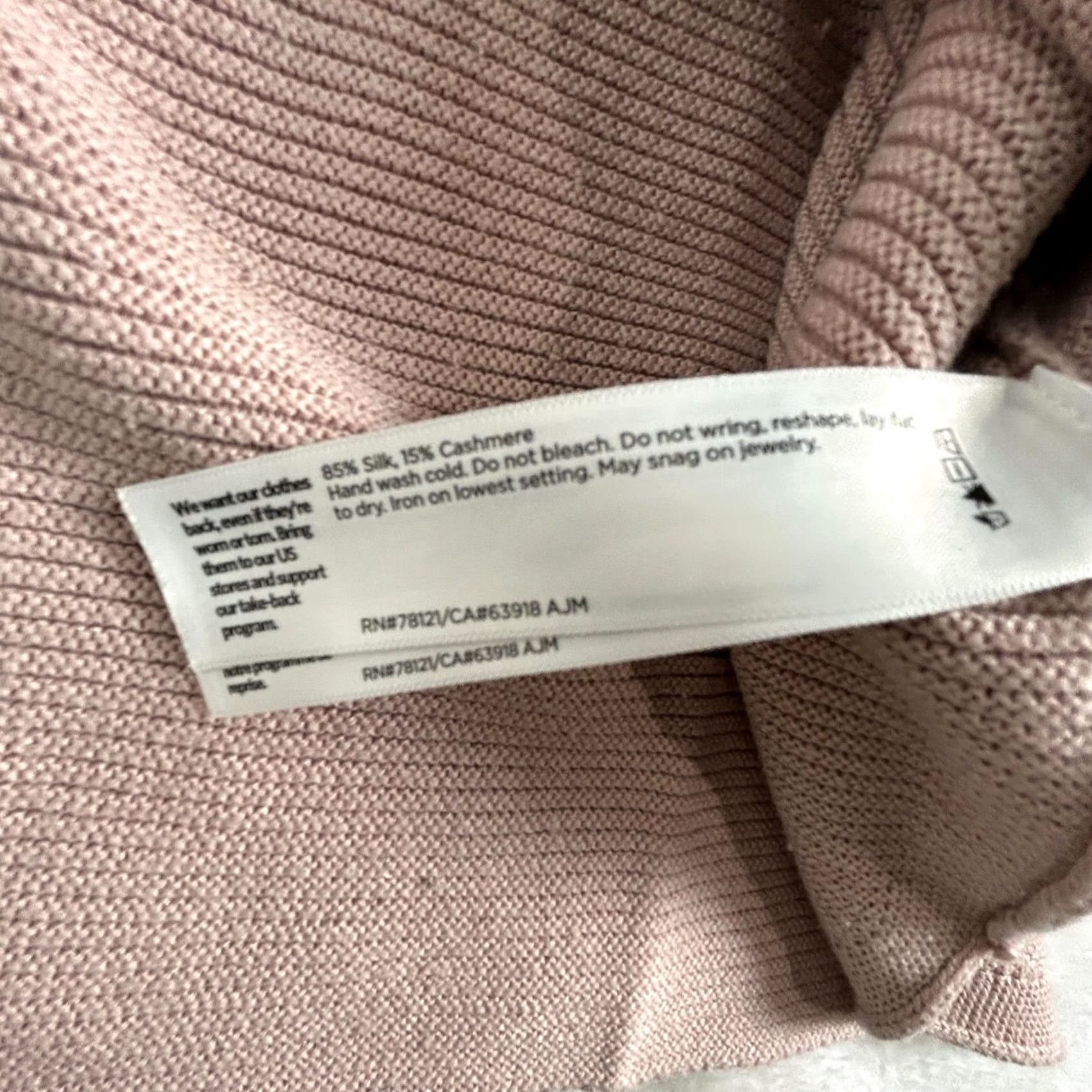 Eileen Fisher VINTAGE Eileen Fisher Sweater Shirt Womens Pullover Pink Small Silk Cashmere Ribbed Boat Neck Tunic Knit Long Sleeve Slips Solid 1990s? Size S / US 4 / IT 40 - 5 Thumbnail