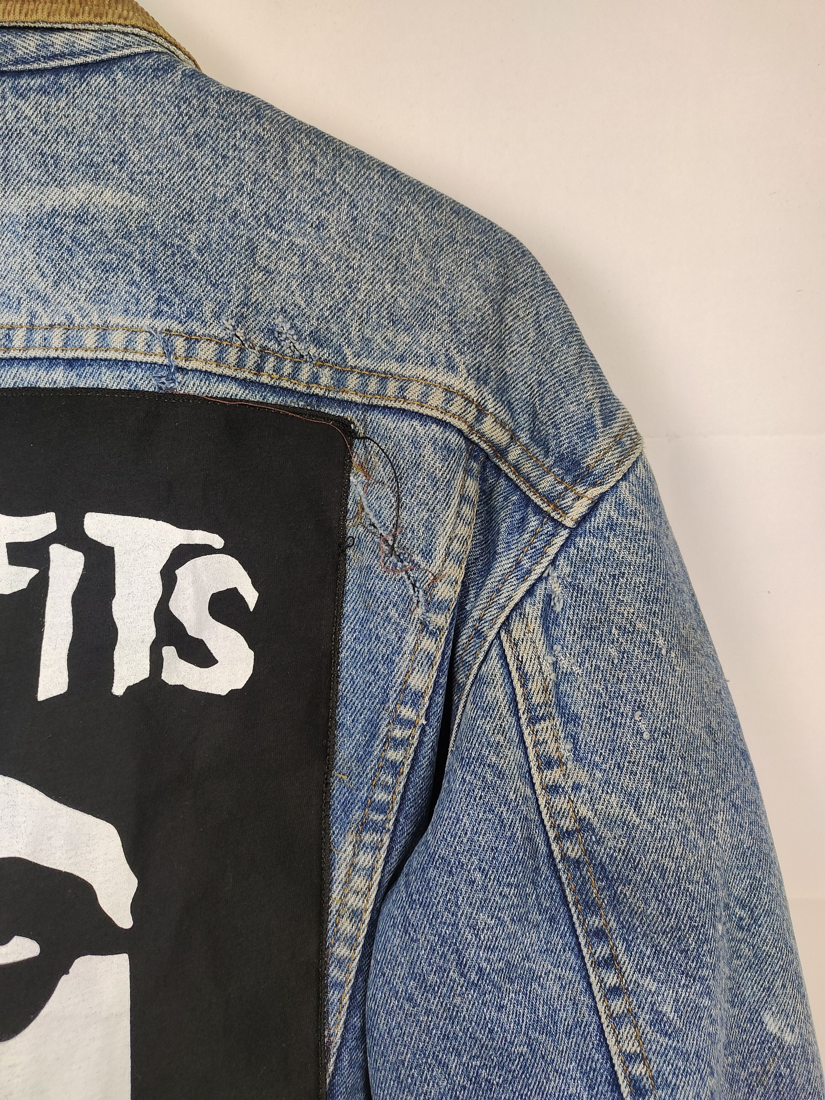 Lee Vtg 80s Lee Storm Rider Blanket Lined Denim Jacket Misfits Size US L / EU 52-54 / 3 - 6 Thumbnail