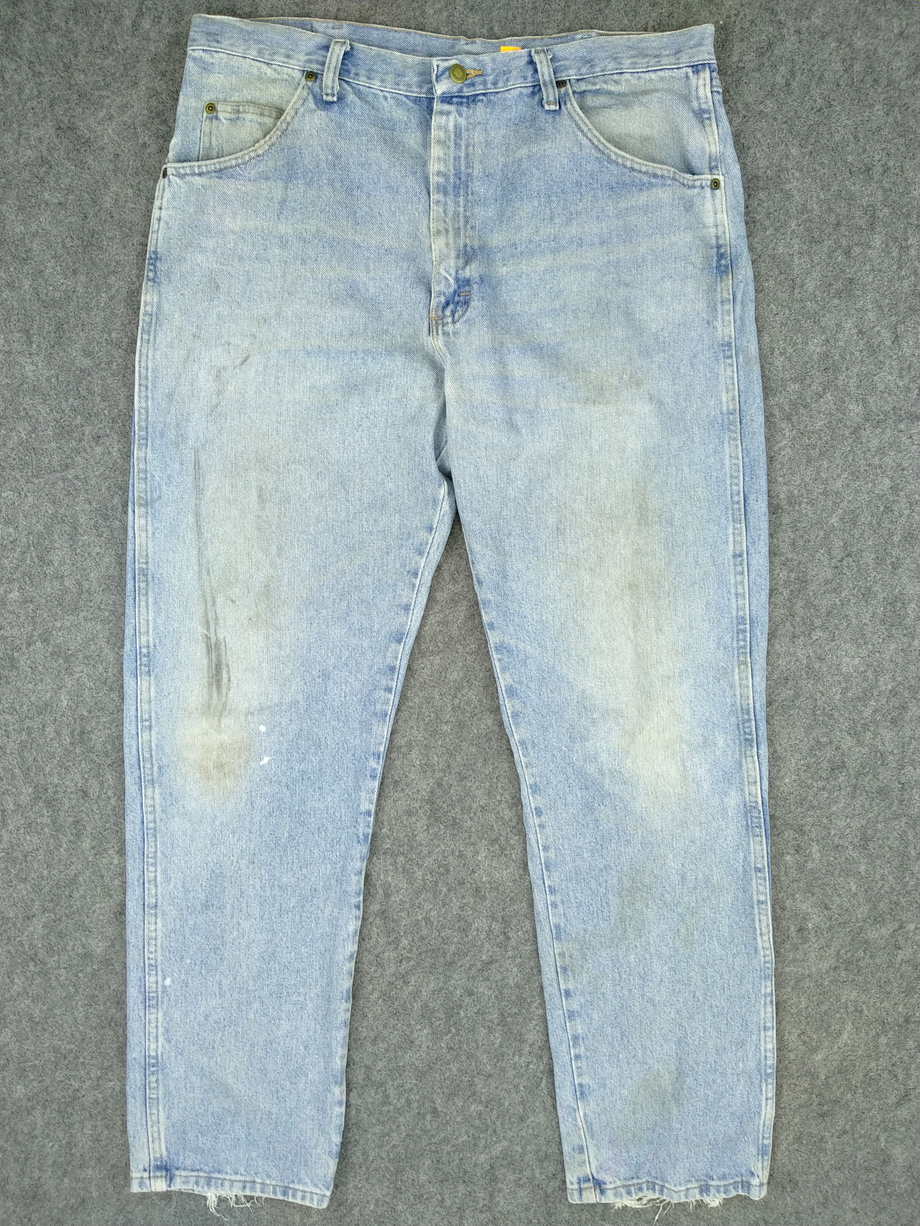 image of Light Wash Vintage Wrangler Denim 38X32.5 -Jn469 in Light Blue Wash, Men's