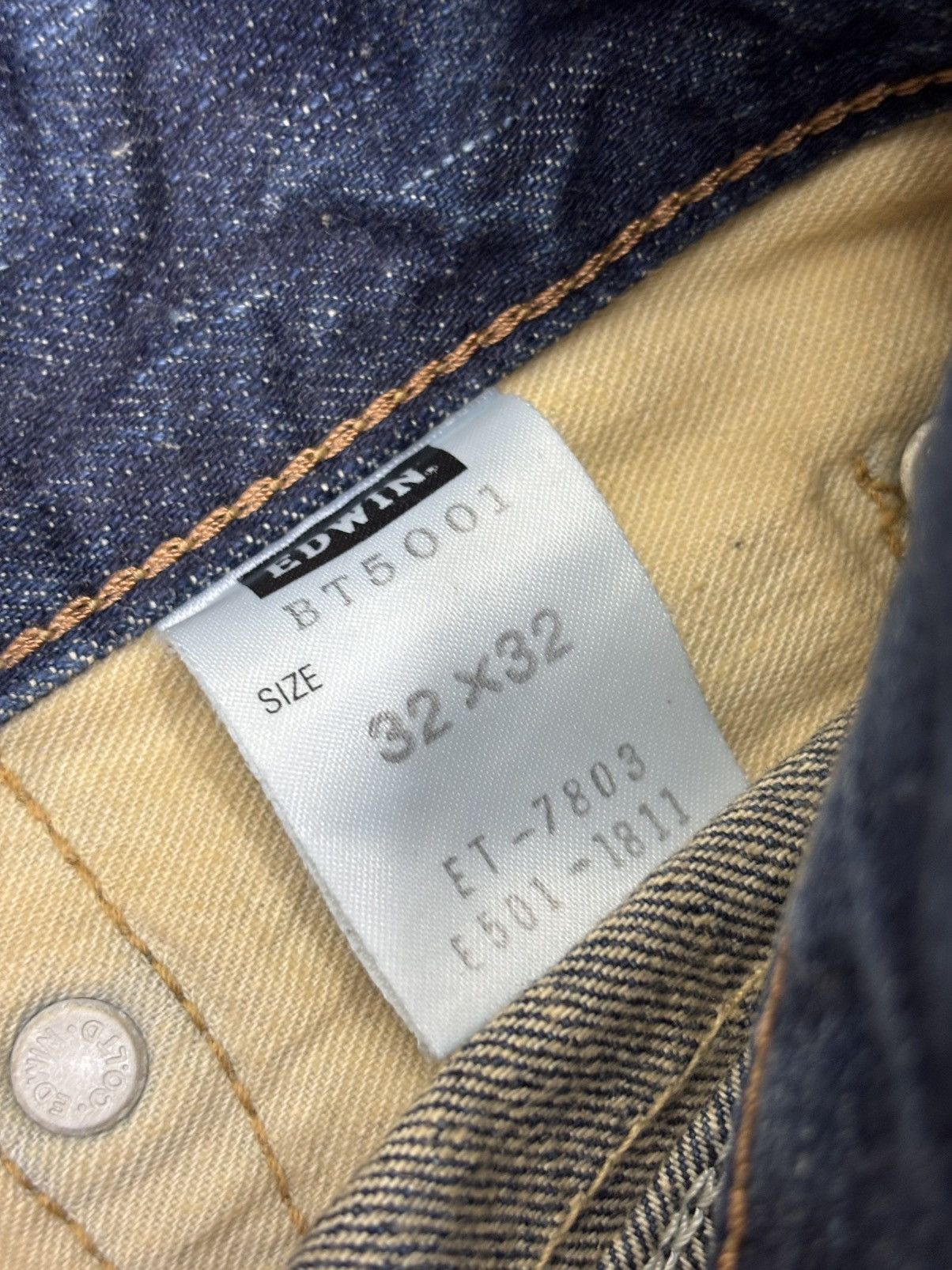 Edwin 💥Flare💥Archival Edwin 503 Full Fades Character Denim F845 Size US 34 / EU 50 - 15 Thumbnail