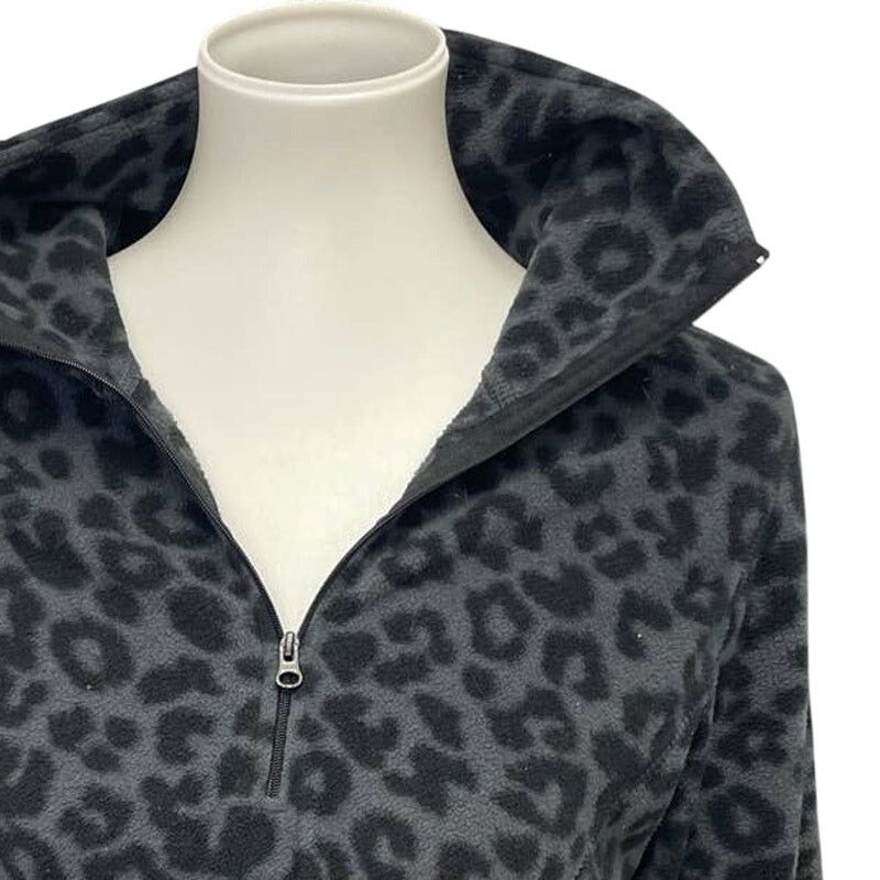 Old Navy Old Navy Womens Medium Leopard Spot Fleece Pullover Sweater Size M / US 6-8 / IT 42-44 - 3 Thumbnail