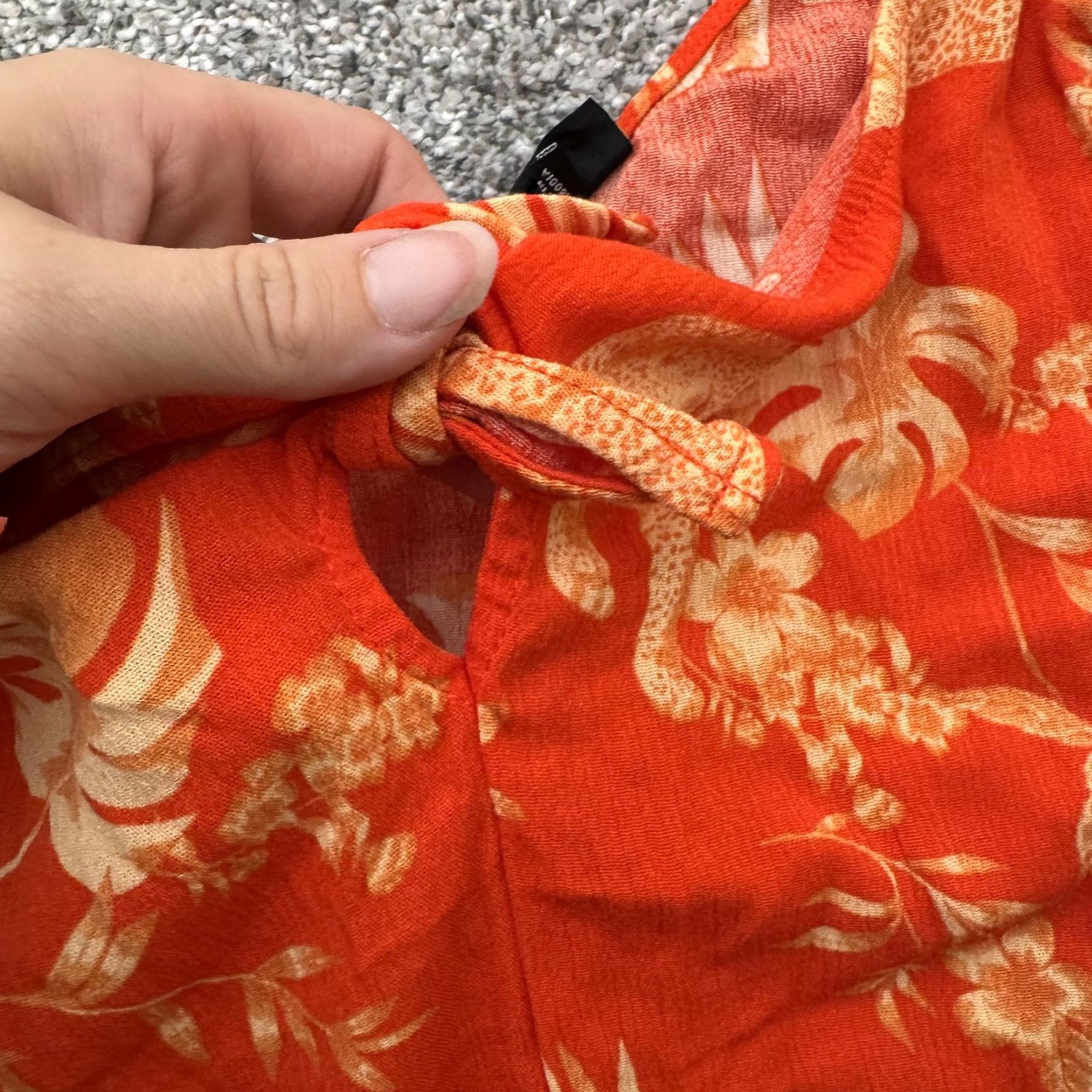 Torrid Torrid Tank Top Womens 2 Orange Animal Print Jungle Sleeveless Knot Front Cheetah Size XS / US 0-2 / IT 36-38 - 3 Thumbnail