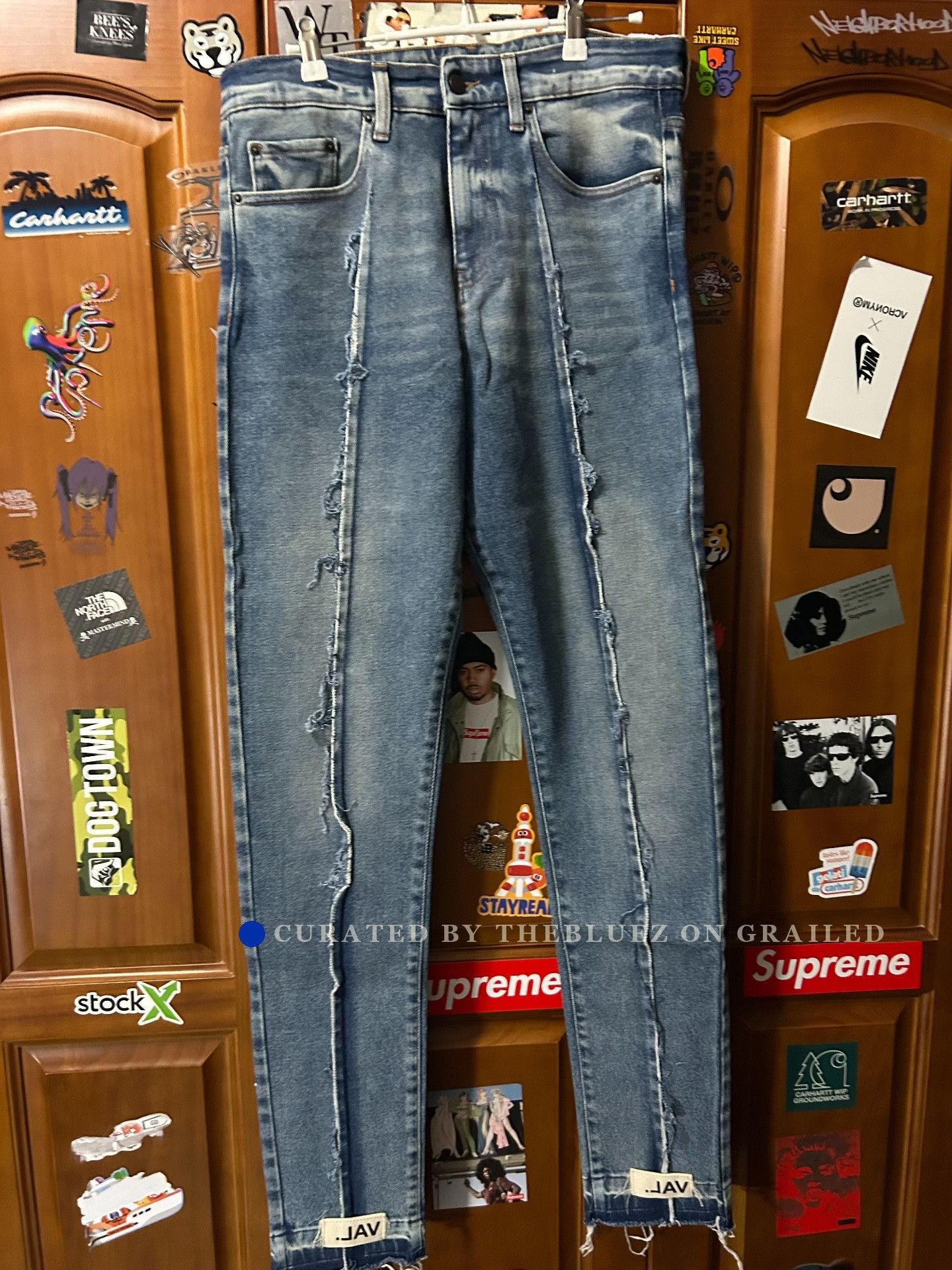 Valstar VAL Men's Frayed Panel Jeans W32 Size US 32 / EU 48 - 1 Thumbnail