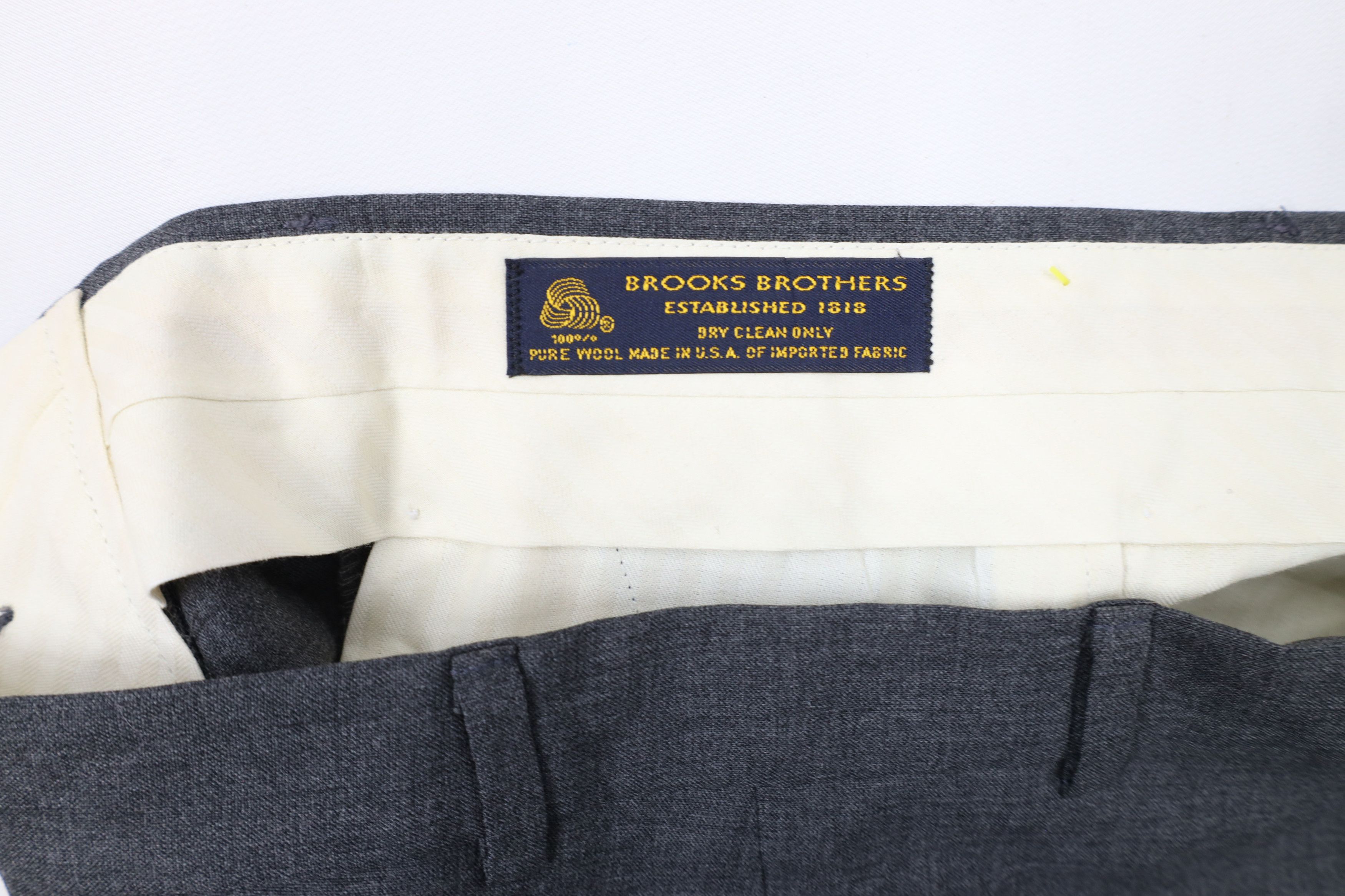 Brooks Brothers × Vintage Vintage 70s 80s Brooks Brothers Chino Pants Heather Gray USA Size US 32 / EU 48 - 7 Thumbnail