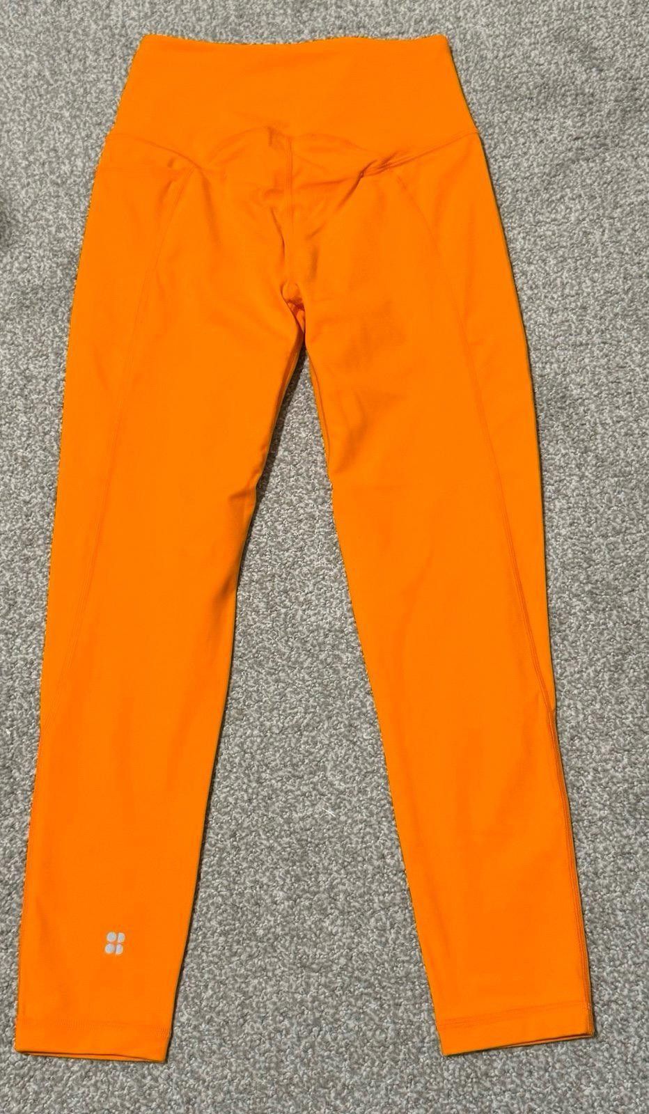 Designer Sweaty Betty Super Soft Leggings - Vibrant Lively Orange, XS Size 26" / US 2 / IT 38 - 2 Thumbnail