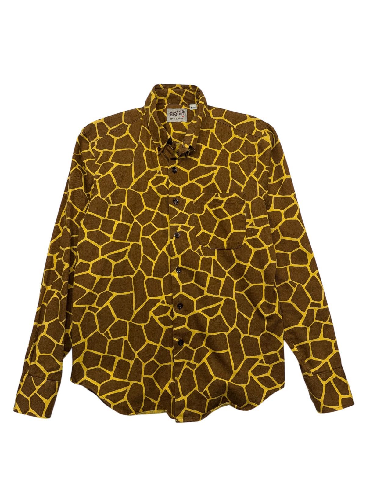 Naked & Famous Giraffe Print Button Down Size US M / EU 48-50 / 2 - 1 Thumbnail