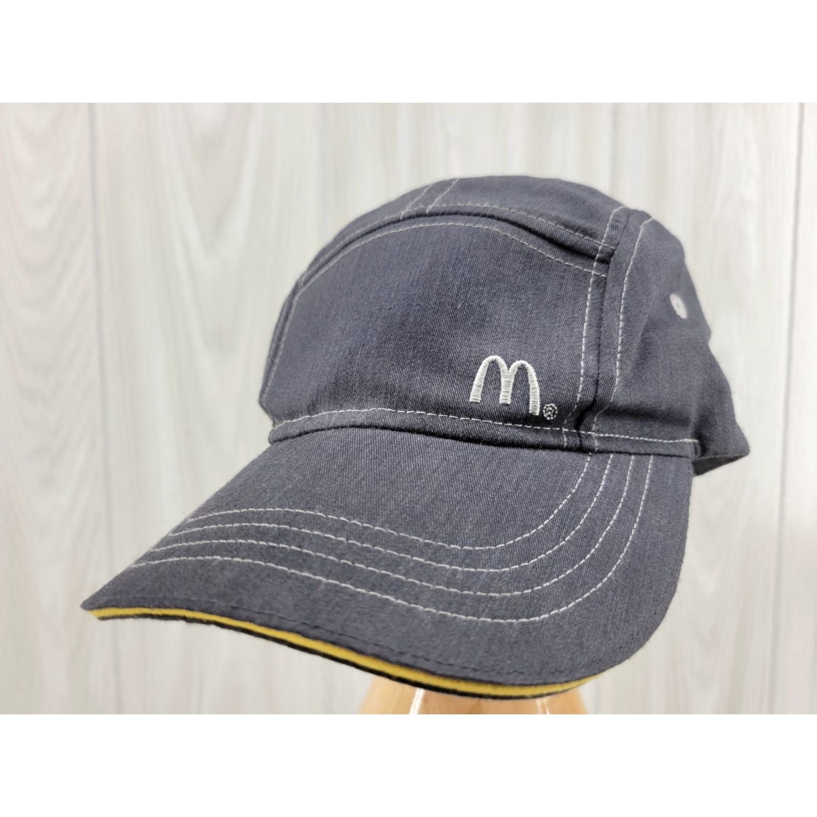 Vintage VINTAGE McDonald's Distressed 5 Panel Cotton Hat Strap Timeless Elements Denim Ball Cap Mens Adjustable Gray Size ONE SIZE - 2 Thumbnail