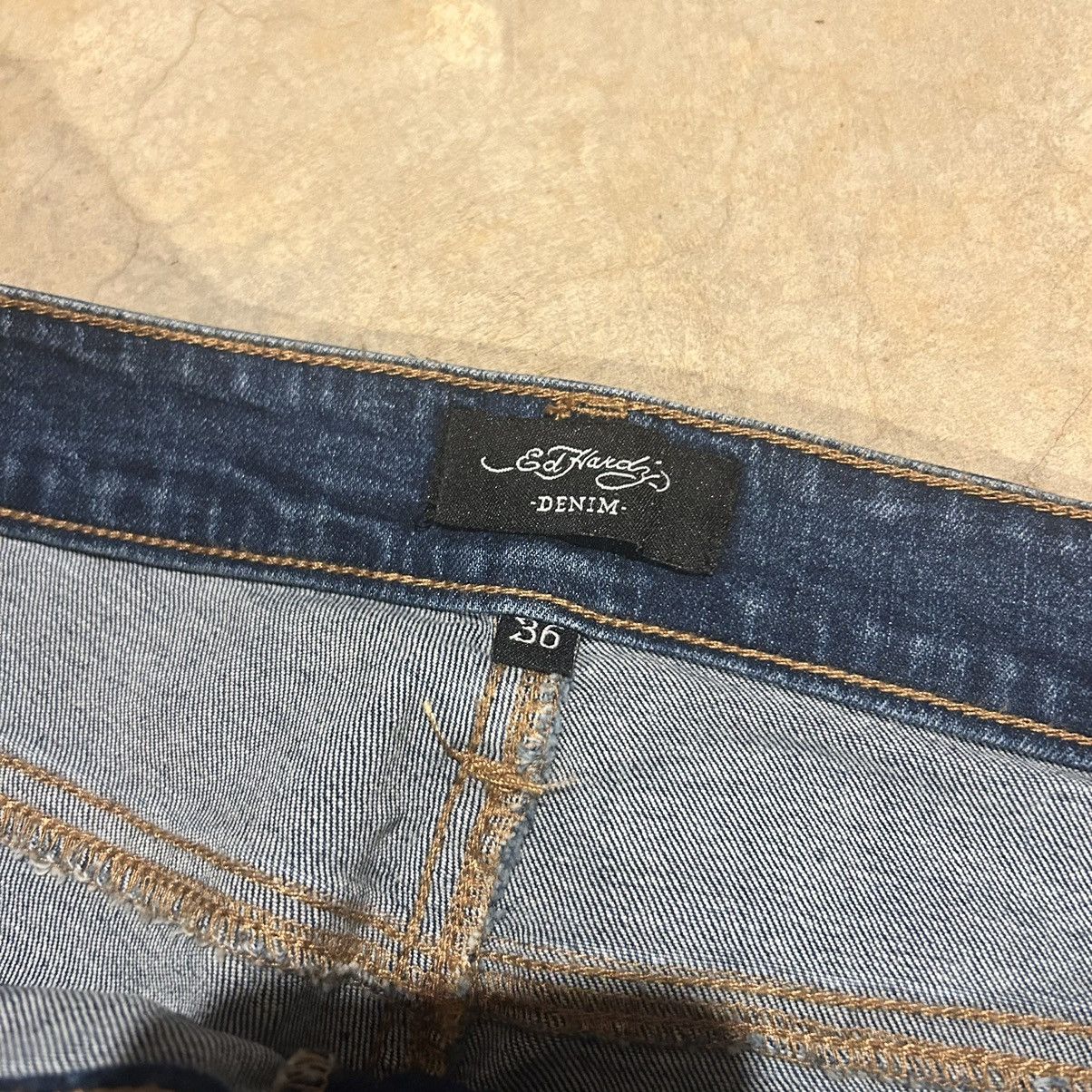 Ed Hardy × Vintage Crazy Vintage Y2K Ed Hardy Spellout Embroidered Jeans Skater Size US 36 / EU 52 - 8 Thumbnail