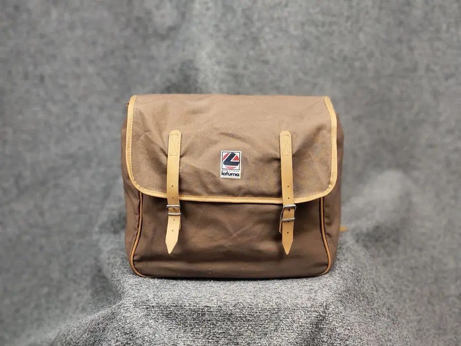 Vintage Vintage 60's Lafuma Two Bicycle Bags in Beige Canvas Bag Size ONE SIZE - 1 Thumbnail