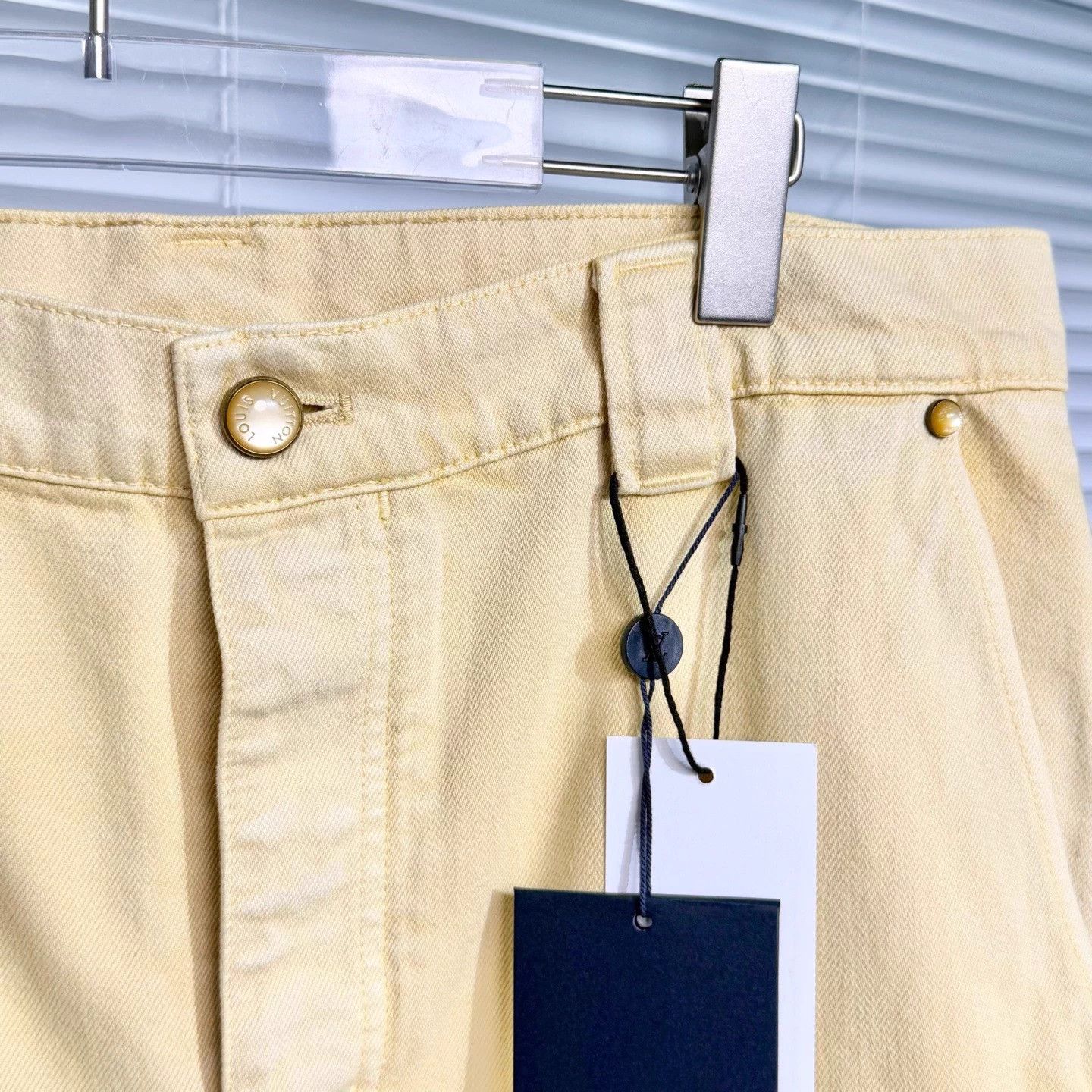 Louis Vuitton LV Yellow Embroidered Logo Straight Work Pants 32 Size US 32 / EU 48 - 3 Thumbnail