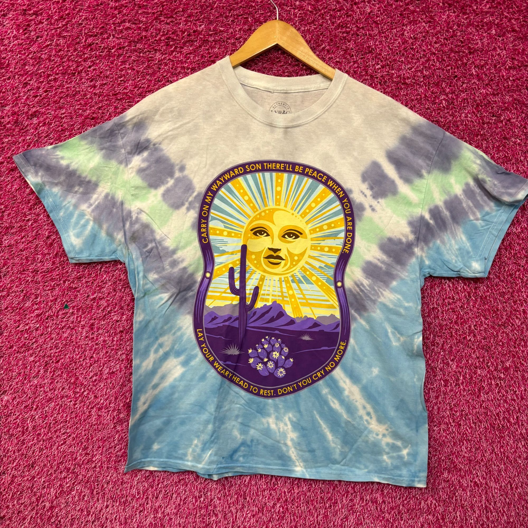 Band Tees Kansas Carry on Wayward Son Desert Landscape Rock Tie Dye XL Size US XL / EU 56 / 4 - 1 Thumbnail