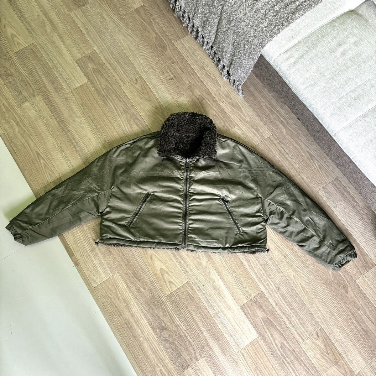 14th Addiction × If Six Was Nine × Le Grande Bleu (L.G.B.) Zara Ifsixwasnine LGB Style furfauxfur jacket Y2K Size US M / EU 48-50 / 2 - 5 Thumbnail