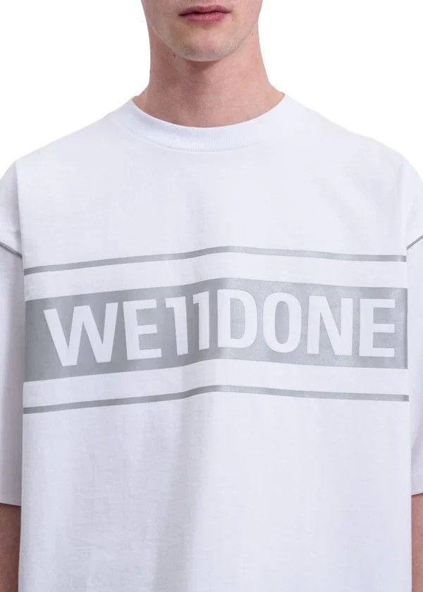 WE11DONE We11done White Reflective T-Shirt Size US M / EU 48-50 / 2 - 3 Thumbnail