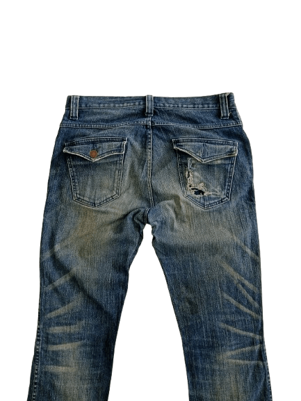 Uniqlo UNIQLO Blue Denim Zipper Pocket Japanese Brand Size US 33 - 4 Thumbnail