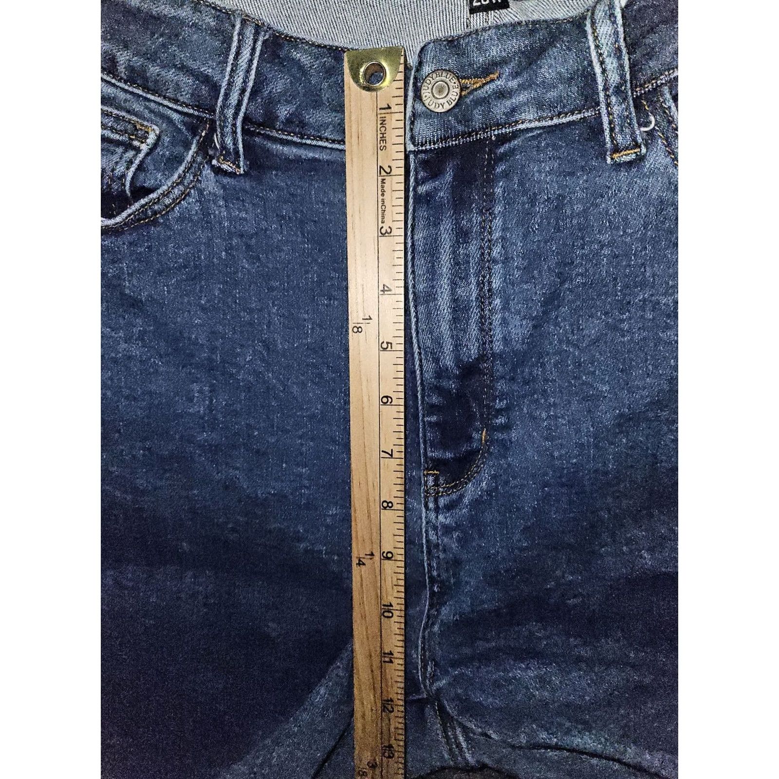 Vintage Judy Blue Jeans Womens 20W Blue Skinny High Rise Distressed Stretch Denim Pants Size 42" / US 20 - 3 Thumbnail