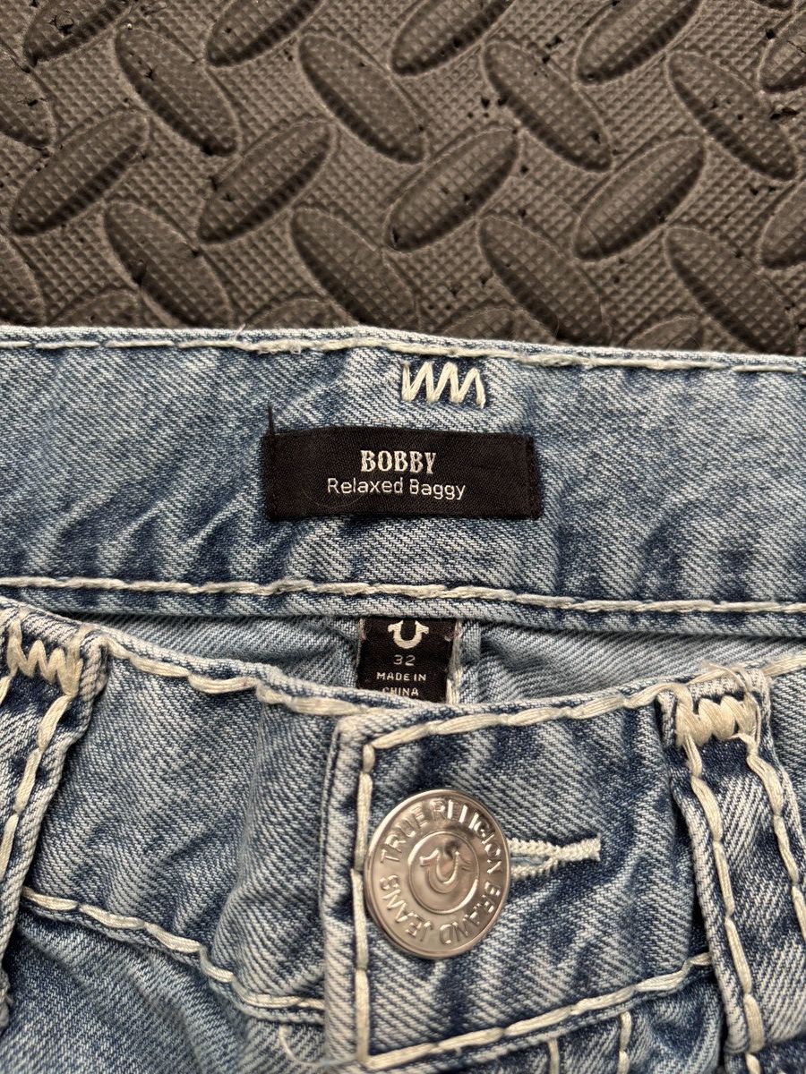 True Religion True Religion Spell-Out Stitched Denim Shorts Size US 32 / EU 48 - 3 Thumbnail