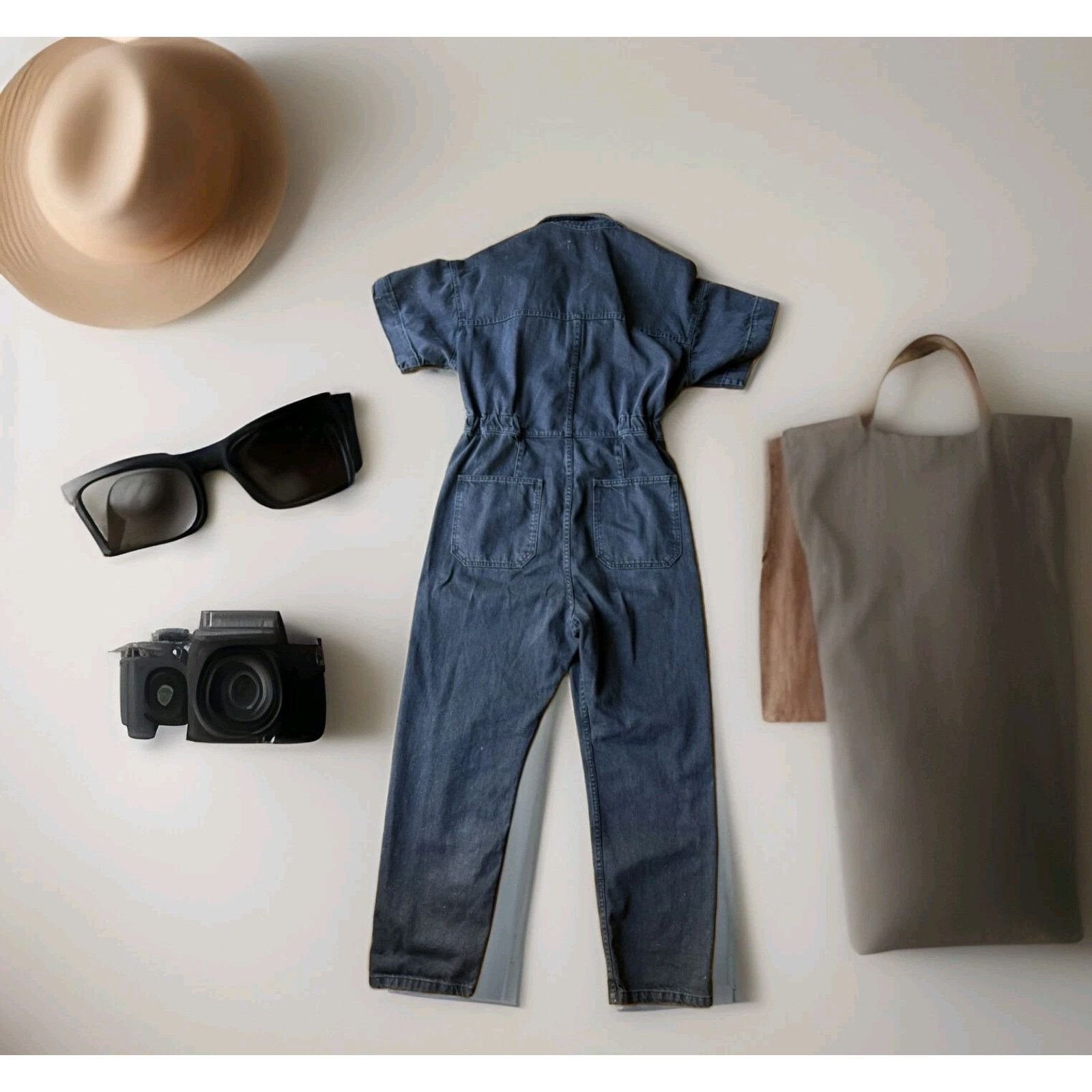 Free People Free People We The Free Marci Black Denim Jumpsuit, Size M Size 30" / US 8 / IT 44 - 5 Thumbnail