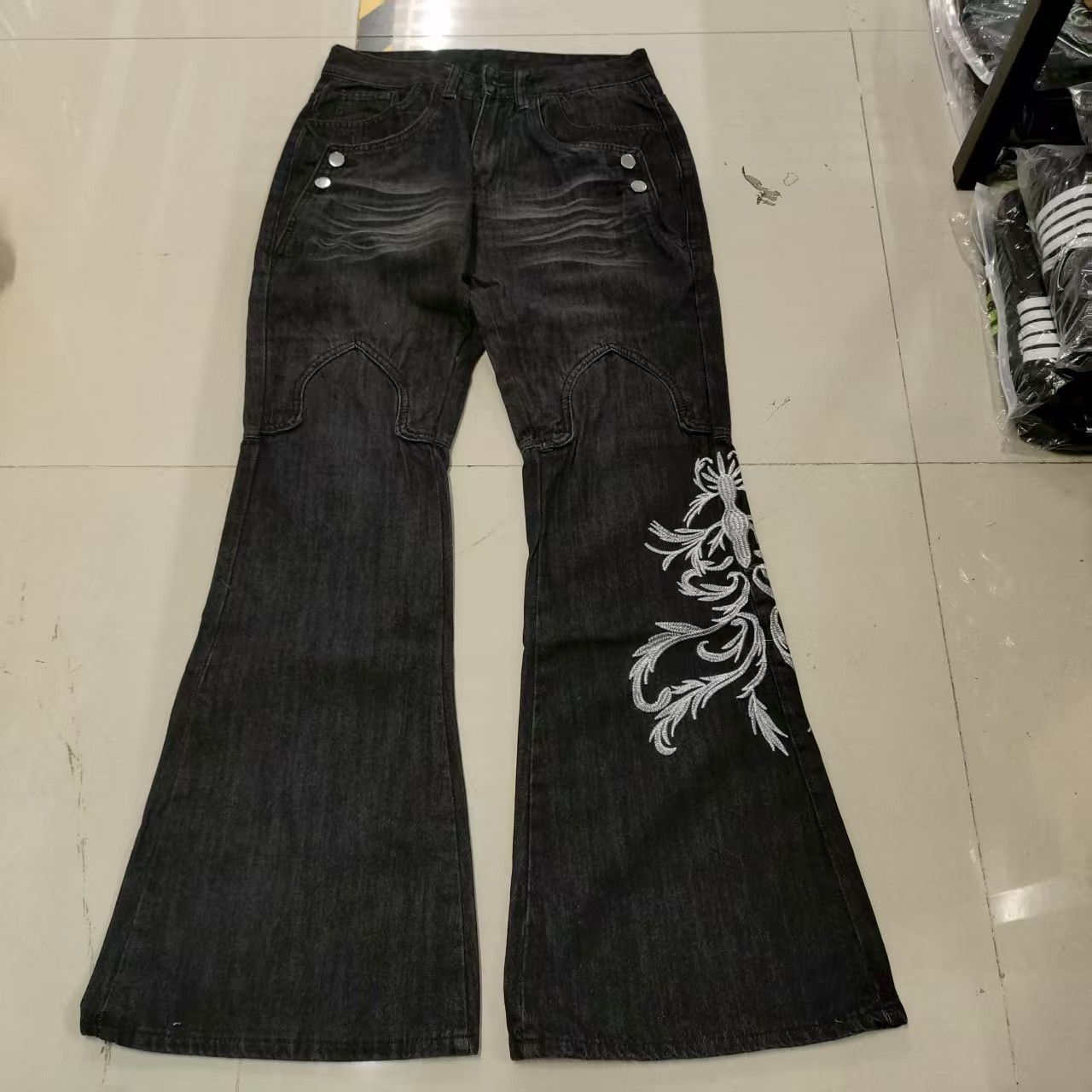 Japanese Brand Flared Punk Jeans Size US 34 / EU 50 - 4 Thumbnail