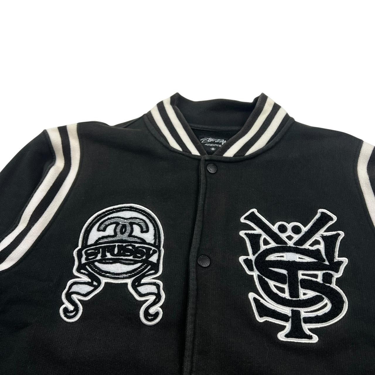 Stussy Vintage 2000s Stussy Varsity Bomber Jacket Black - Medium Size US M / EU 48-50 / 2 - 3 Thumbnail
