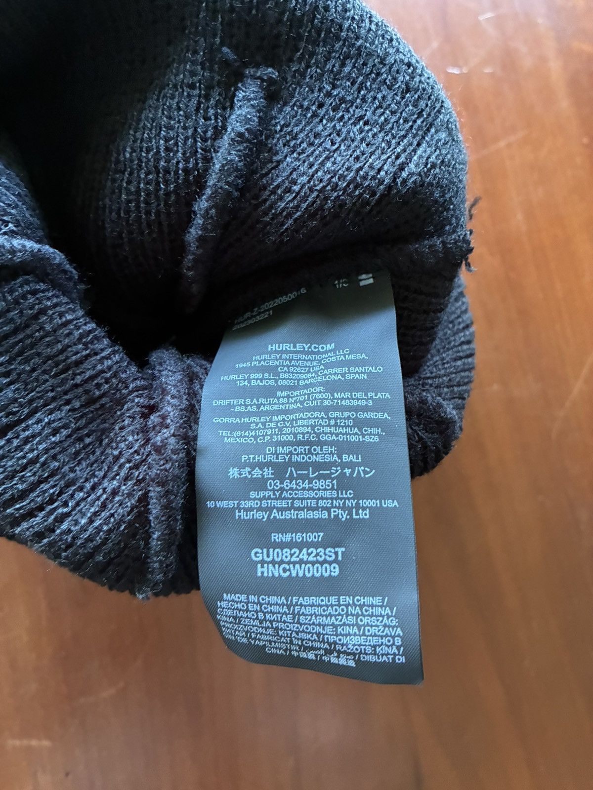 Hurley Hurley black beanie Size ONE SIZE - 3 Thumbnail