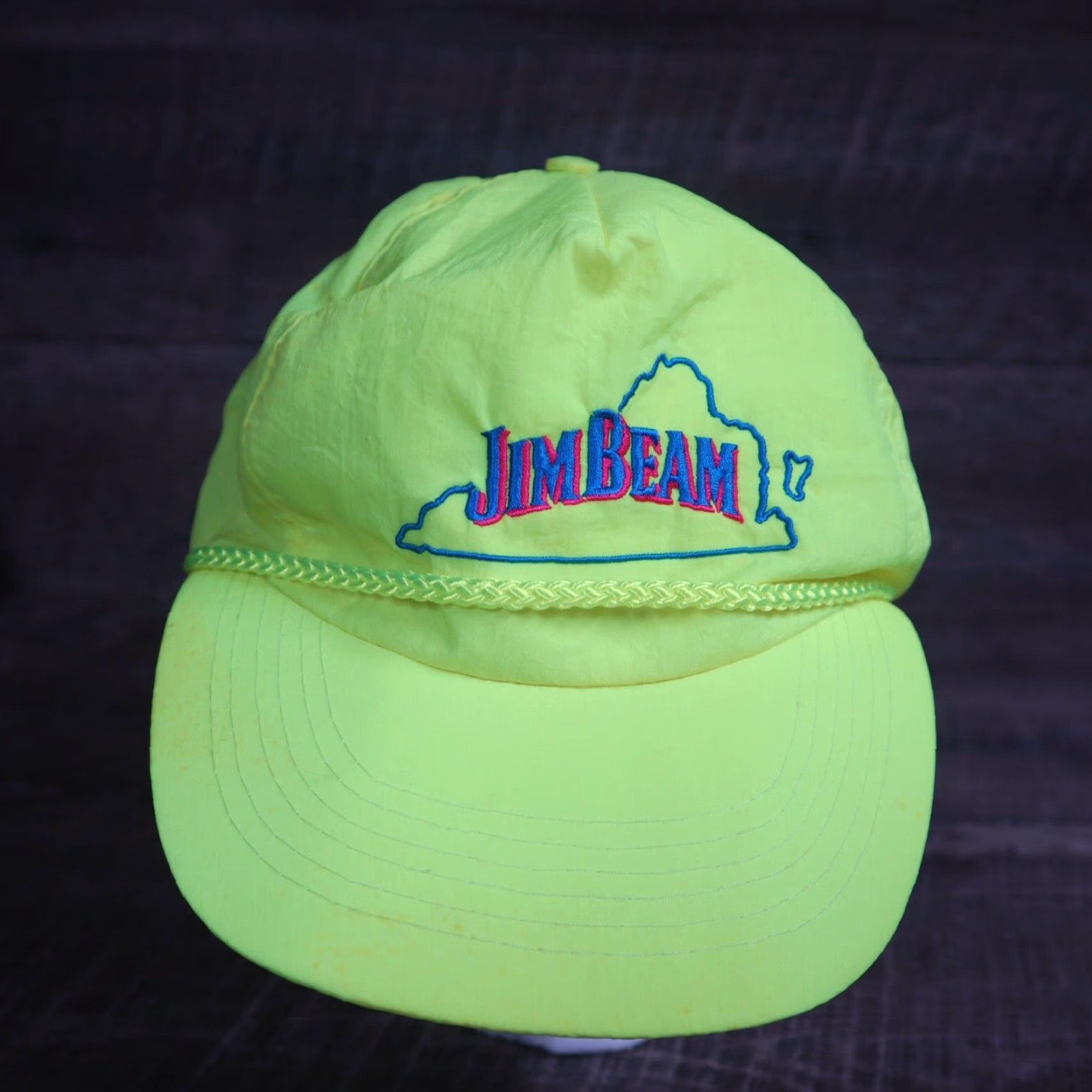 Vintage VINTAGE Jim Beam Baseball Cap Hat Snapback Men Adjustable Green 80s Boys Mens Girls Size ONE SIZE - 2 Thumbnail