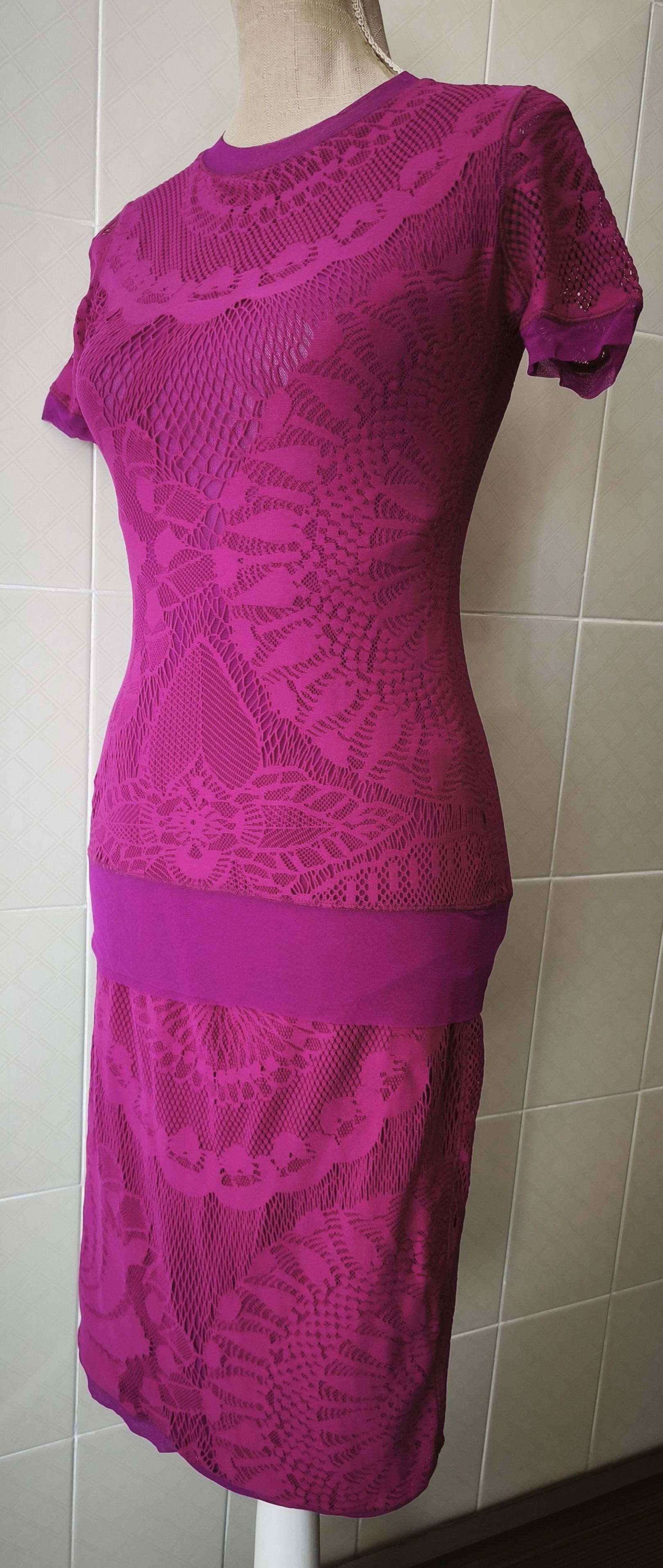 Jean Paul Gaultier SS 2008 - Lace and mesh - top and skirt Size M / US 6-8 / IT 42-44 - 3 Thumbnail