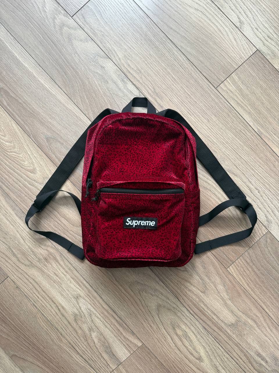 ◻*︎様 Supreme Velvet Backpack Red Leopard Velvet Backpack - Shop - Supreme