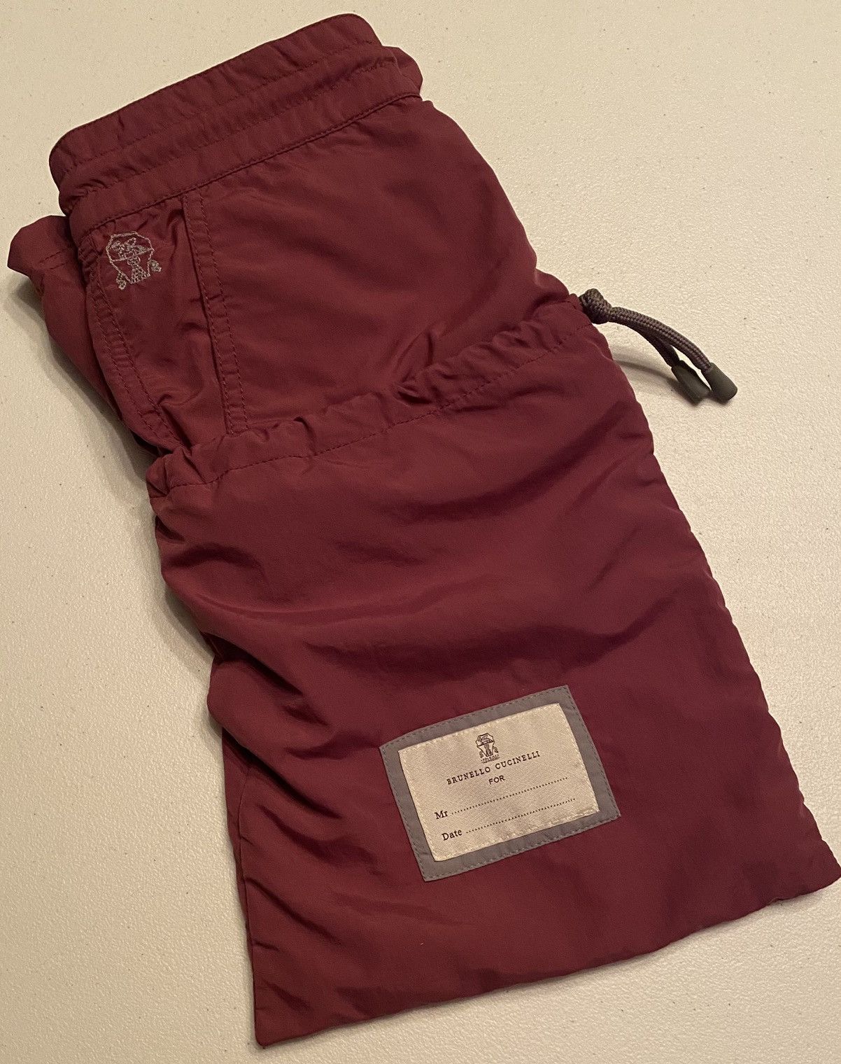 Brunello Cucinelli Brunello Cucinelli 🇮🇹 Oxblood Techno Resort Swim Shorts L NWT Size US 36 / EU 52 - 3 Thumbnail