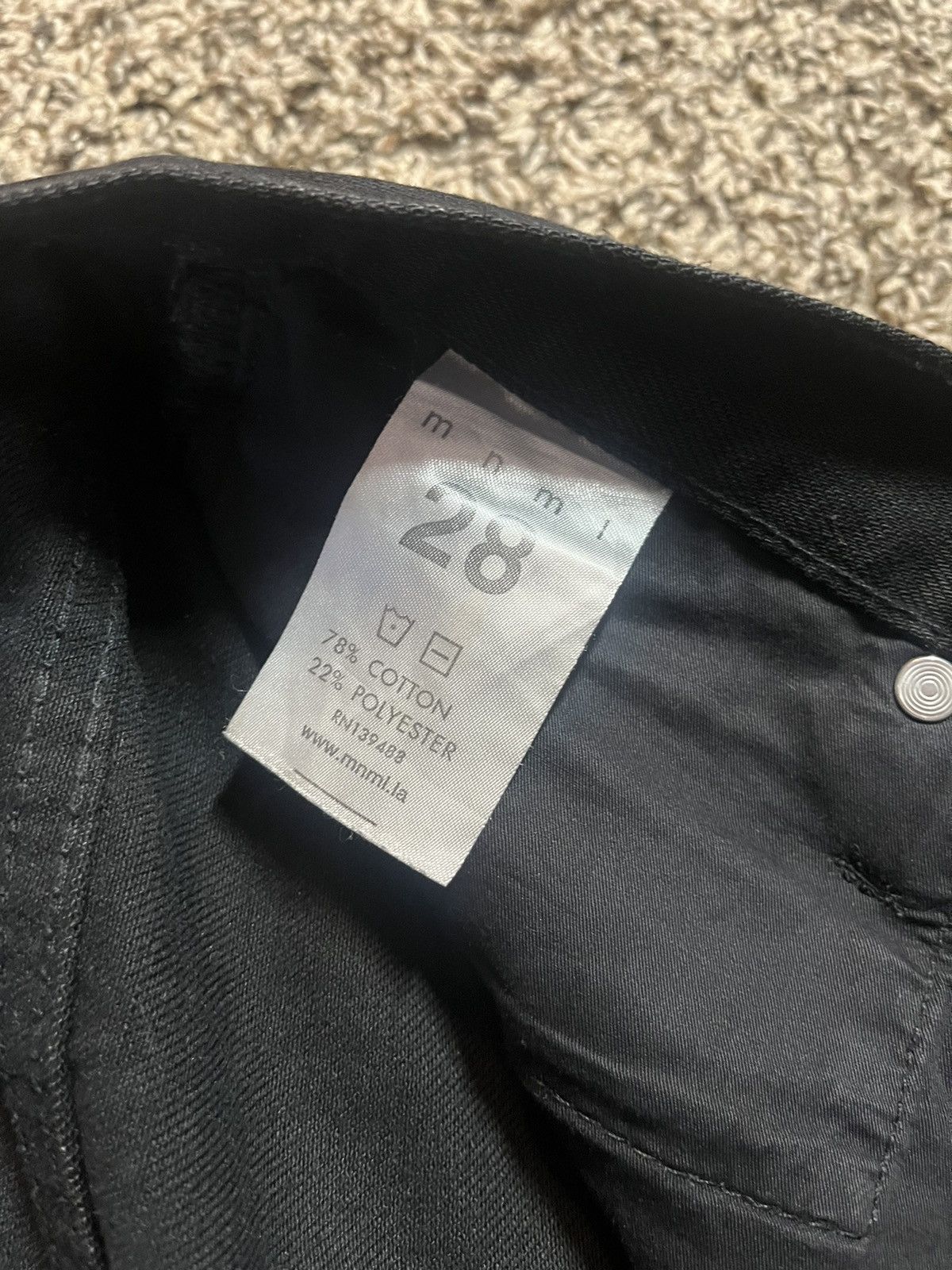 MNML MNML Distressed Knee Jeans Zip Black 28 Size US 28 / EU 44 - 3 Thumbnail