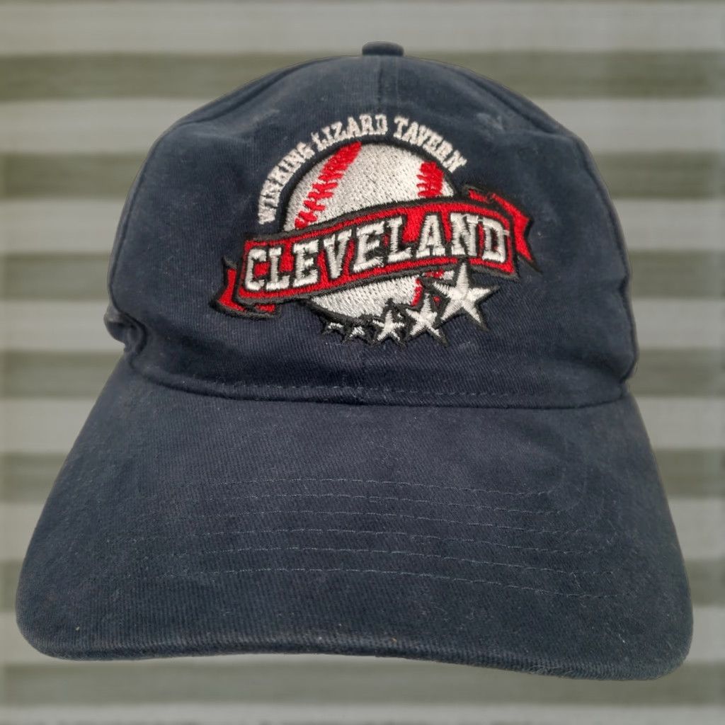 Vintage Winking Lizard Tavern Cleveland All Star Game Baseball Cap Hat Richardson Adjustable Embroidered One Size Blue Cotton Canvas Men Size ONE SIZE - 1 Thumbnail