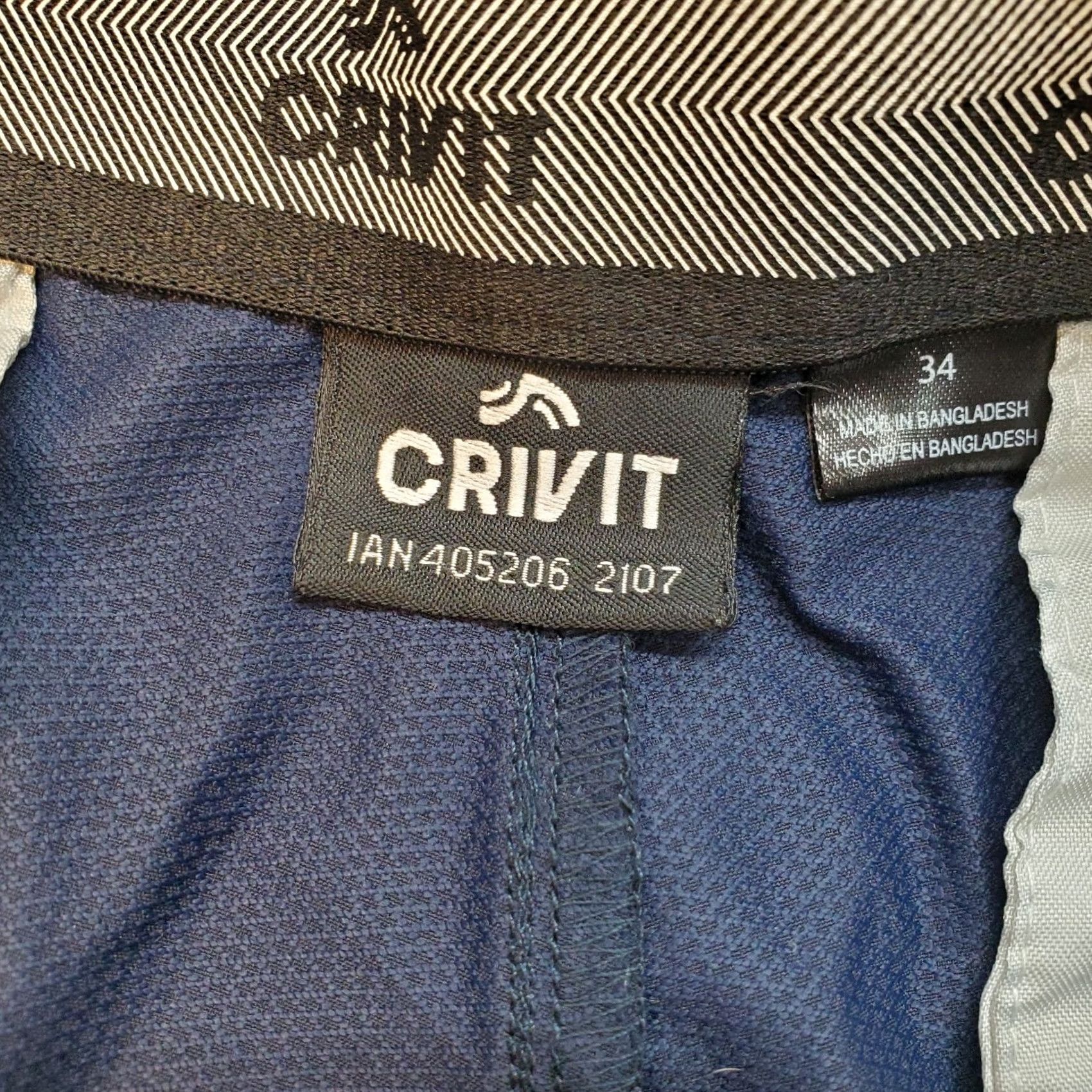Vintage Crivit Shorts Mens 34 Navy Casual Flat Front Stretch Pockets Belt Loops Size US 34 / EU 50 - 6 Thumbnail
