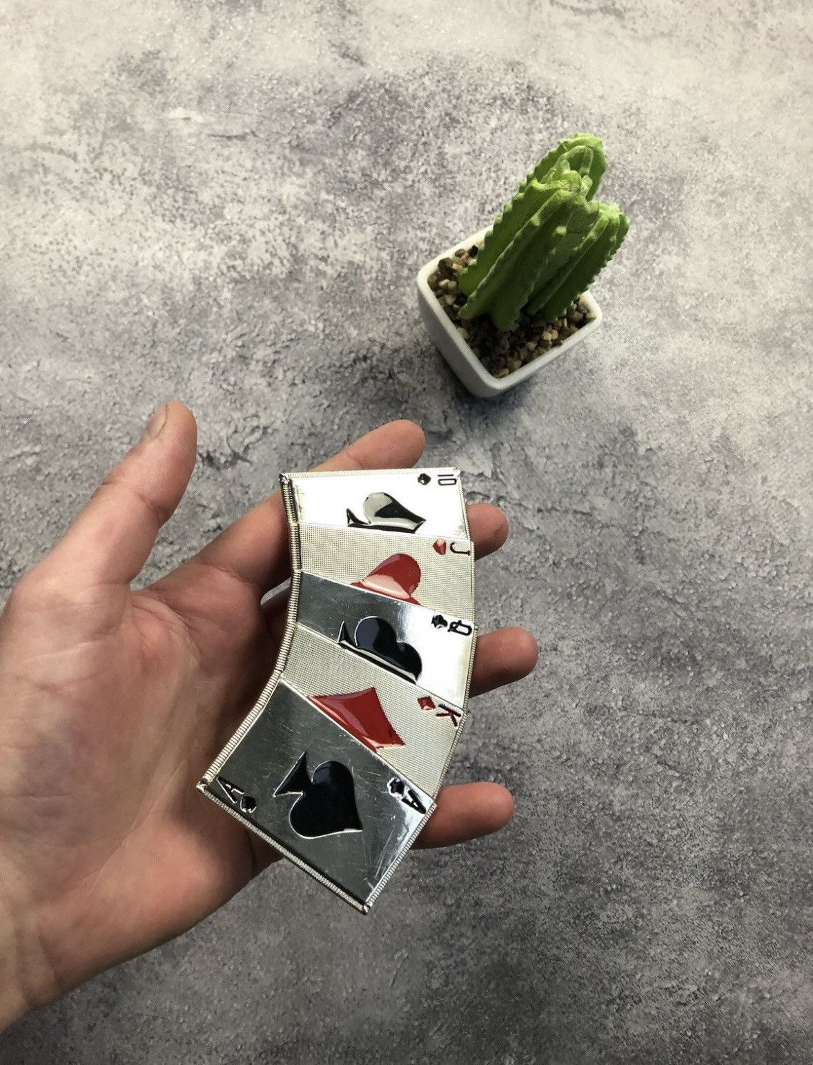 Other BUCKLE Deck of Cards Vintage Streetwear Metal Y2k Punk Goth Size ONE SIZE - 6 Thumbnail