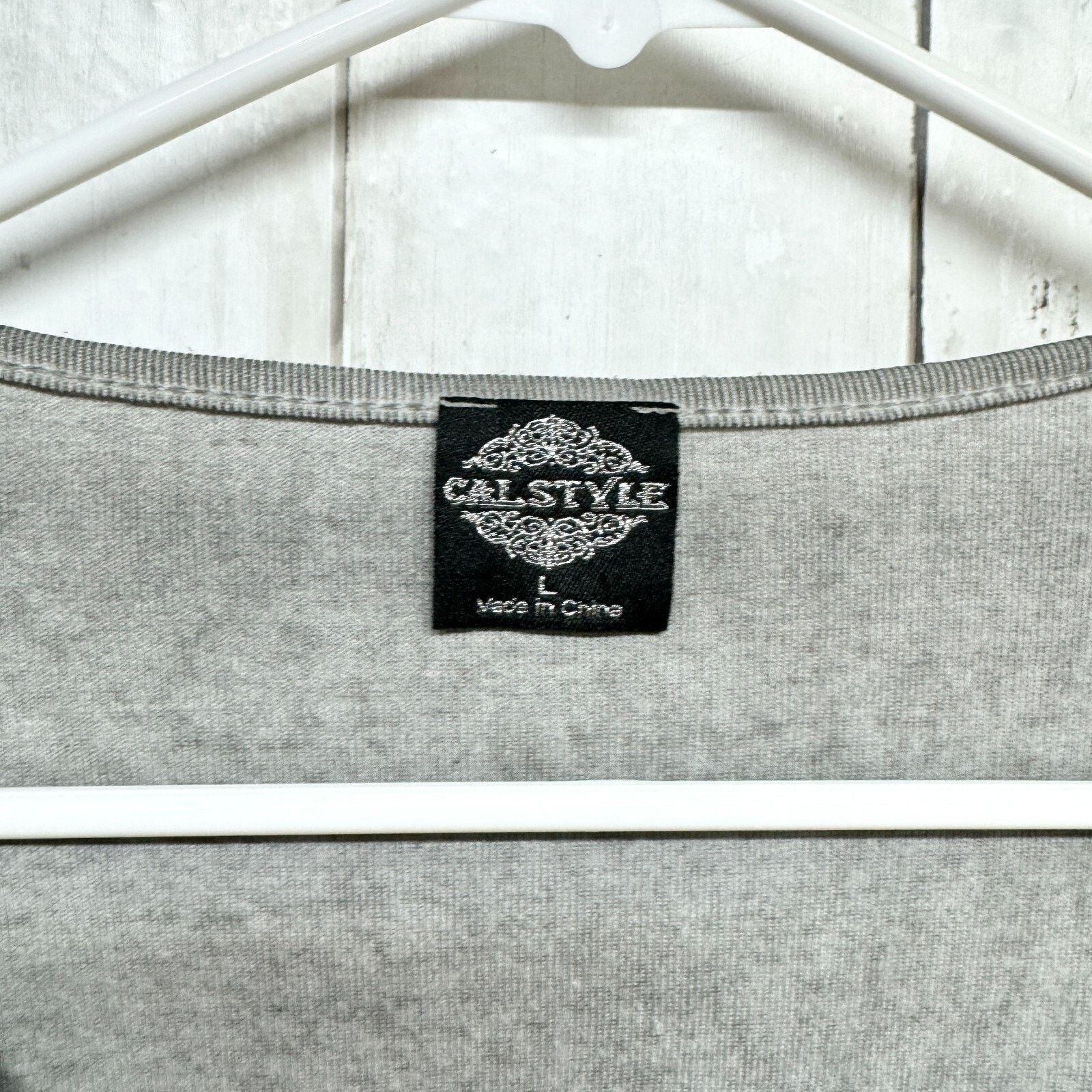 Other Cal Style Tunic Top Blouse Large Lagenlook Boho Gray Layered Size L / US 10 / IT 46 - 2 Thumbnail
