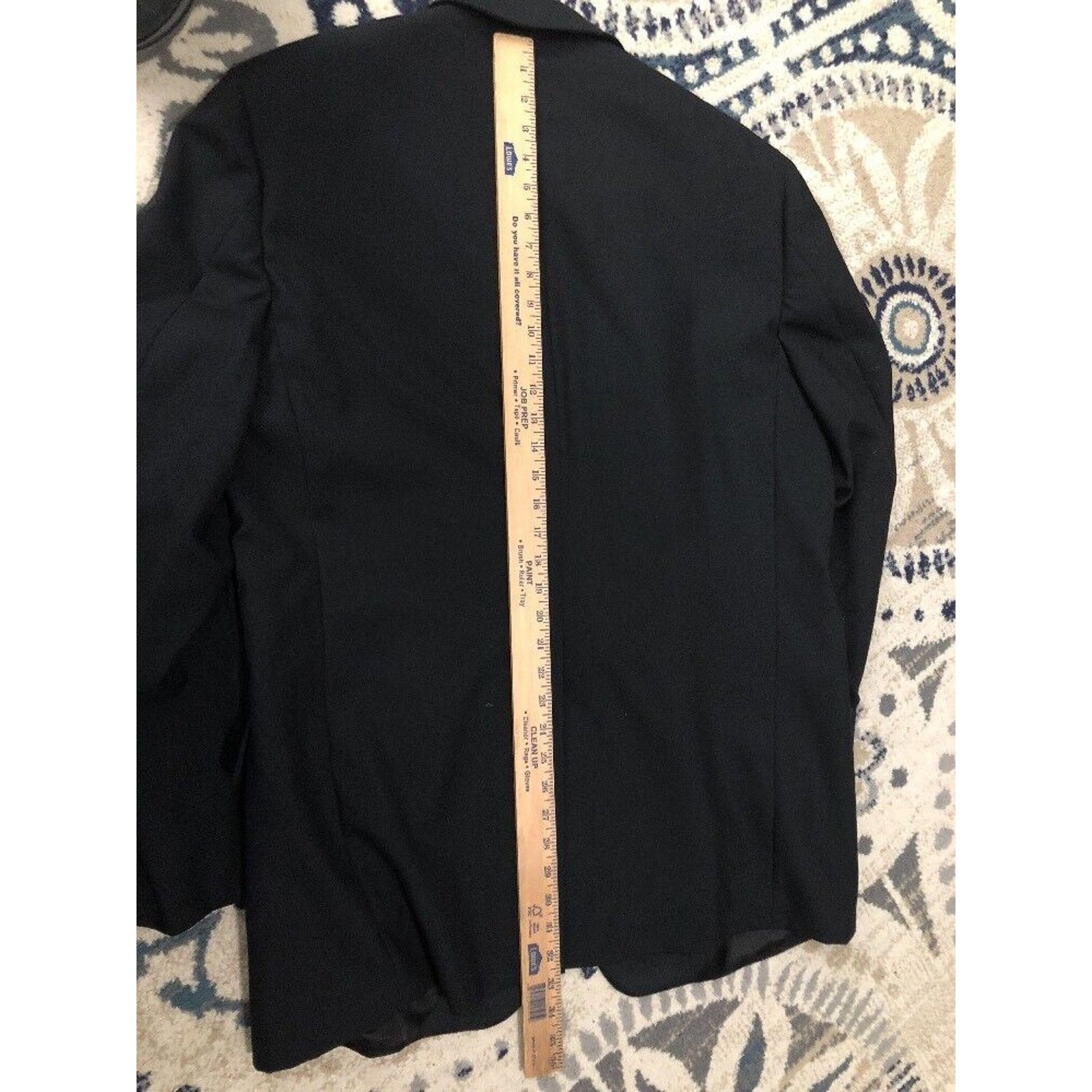 Tom James TOM JAMES BLACK TUXEDO ONE BUTTON 100% WOOL MADE IN U.S.A. Size 44L - 11 Thumbnail