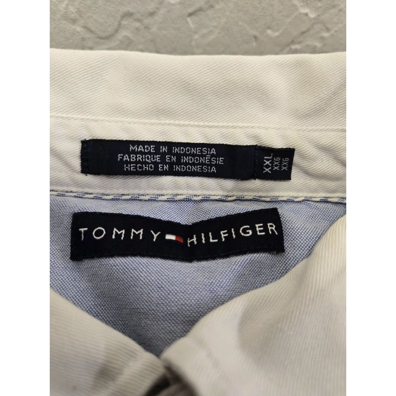 Tommy Hilfiger Tommy Hilfiger Rugby Shirt Mens 2XL Navy Blue White Striped Velour Long Sleeve Size US XXL / EU 58 / 5 - 5 Thumbnail