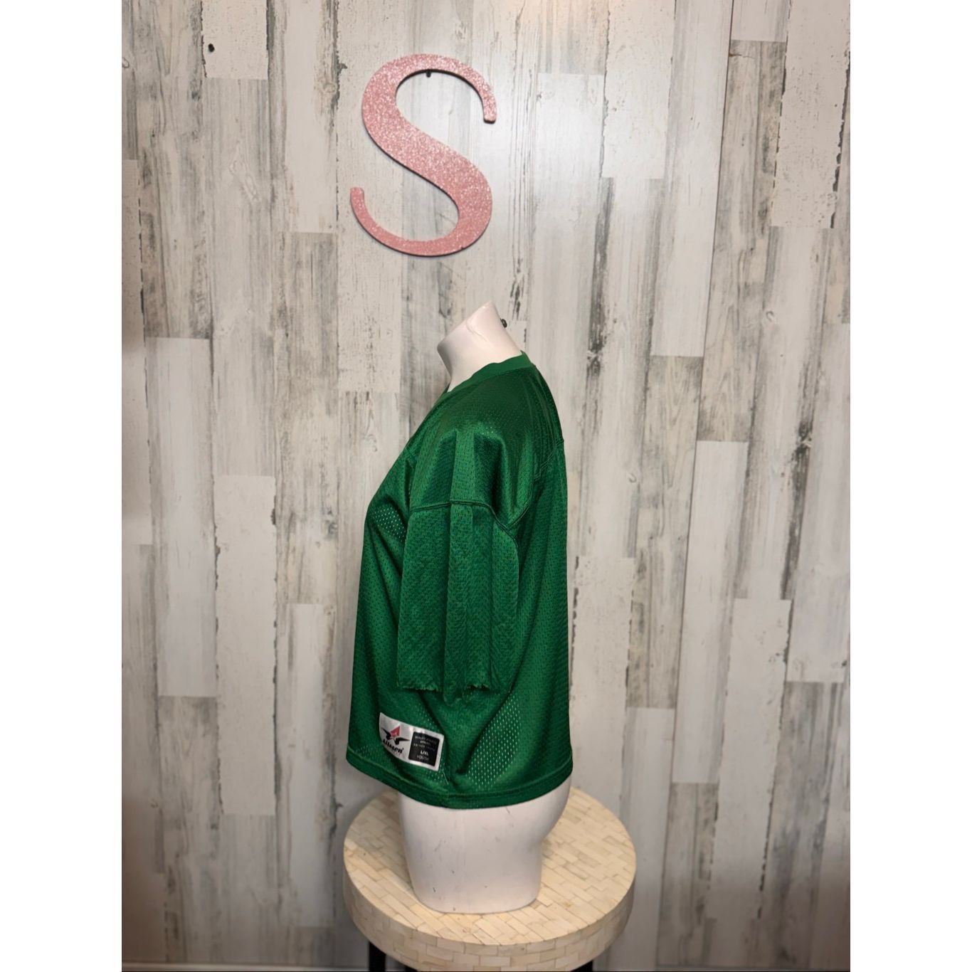 Other Alleson Athletic Green Mesh Football Jersey | Youth L/XL Fits Women’s Small Size S / US 4 / IT 40 - 2 Thumbnail