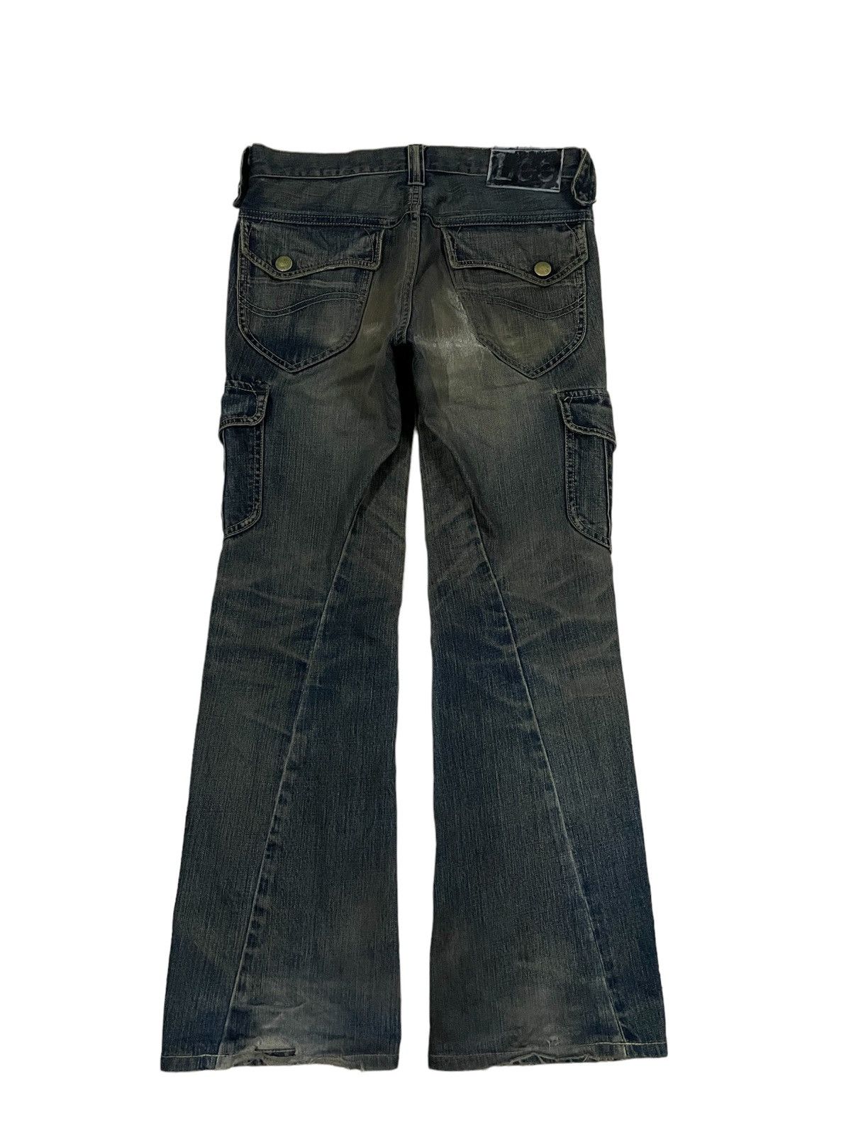 Lee × Vivienne Westwood Vintage Lee Rider Mid Rise Mud Wash Cargo Flare Punk Jeans Size US 30 / EU 46 - 12 Thumbnail