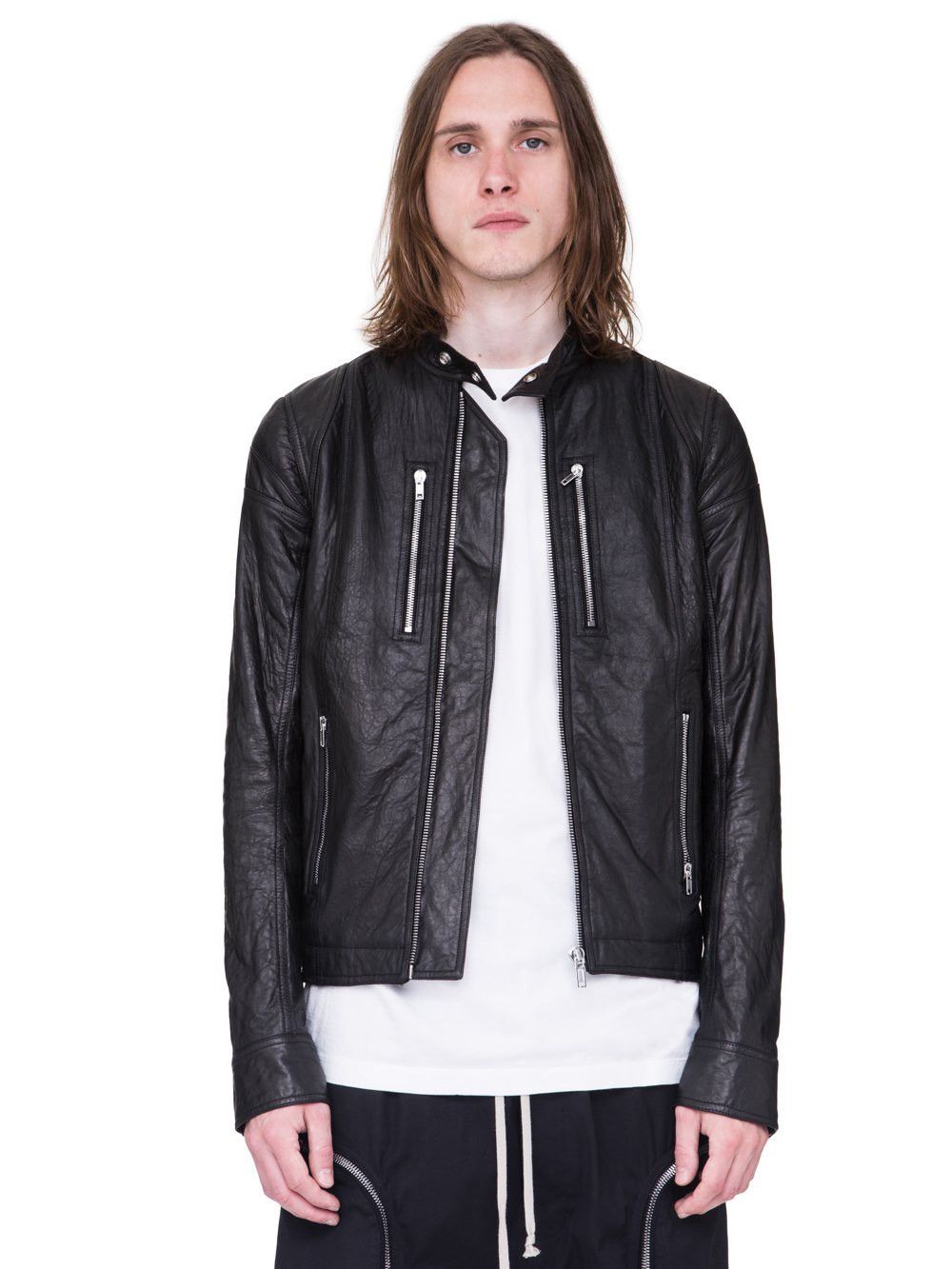 Rick Owens IES Blistered Leather Moto Jacket Size US M / EU 48-50 / 2 - 13 Thumbnail