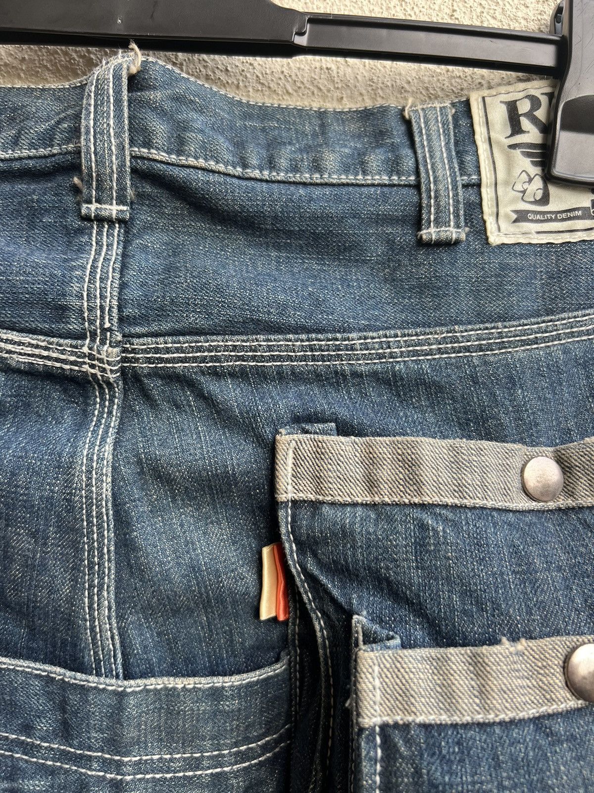 Vintage VTG REFER Japan Paint Splashed Distress Denim Cargo Jeans Size US 32 / EU 48 - 19 Thumbnail