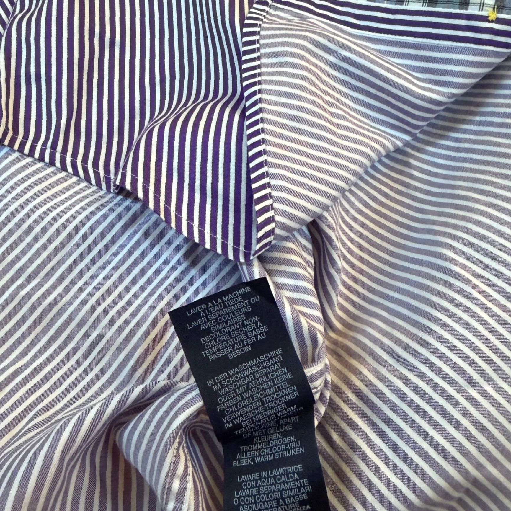 Robert Graham VINTAGE? Robert Graham Shirt Shirt Button-Up Striped Purple White Long Sleeve Button-Down Cotton Mens XL Classic Collar Size US XL / EU 56 / 4 - 7 Thumbnail