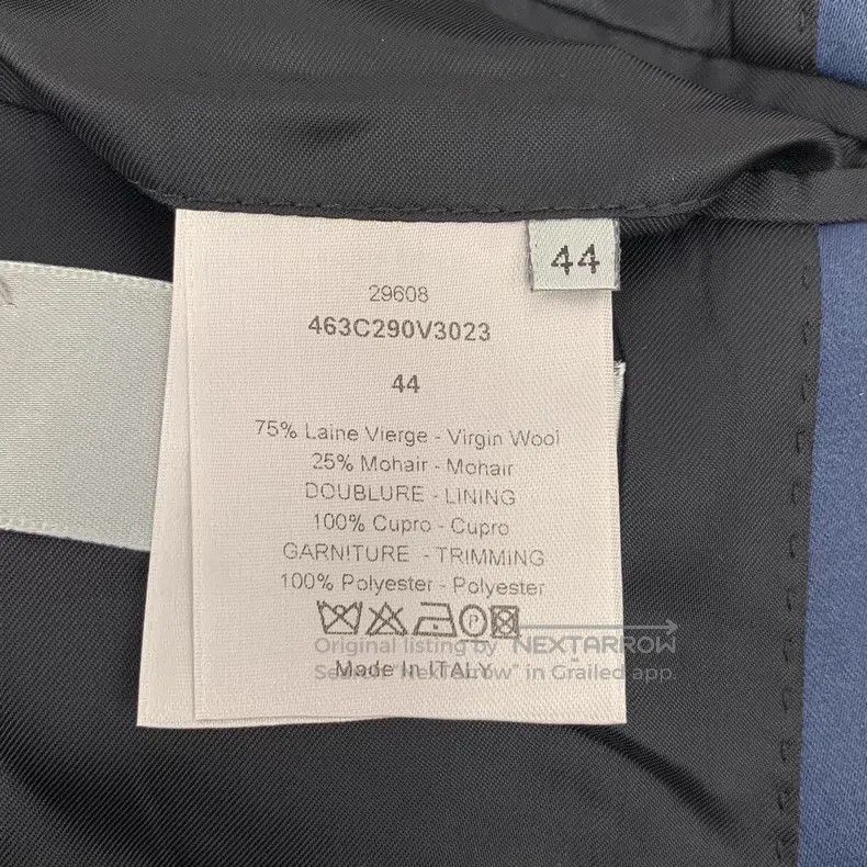 Dior Dior Dark blue wool lapel long-sleeved suit Size 44R - 6 Thumbnail