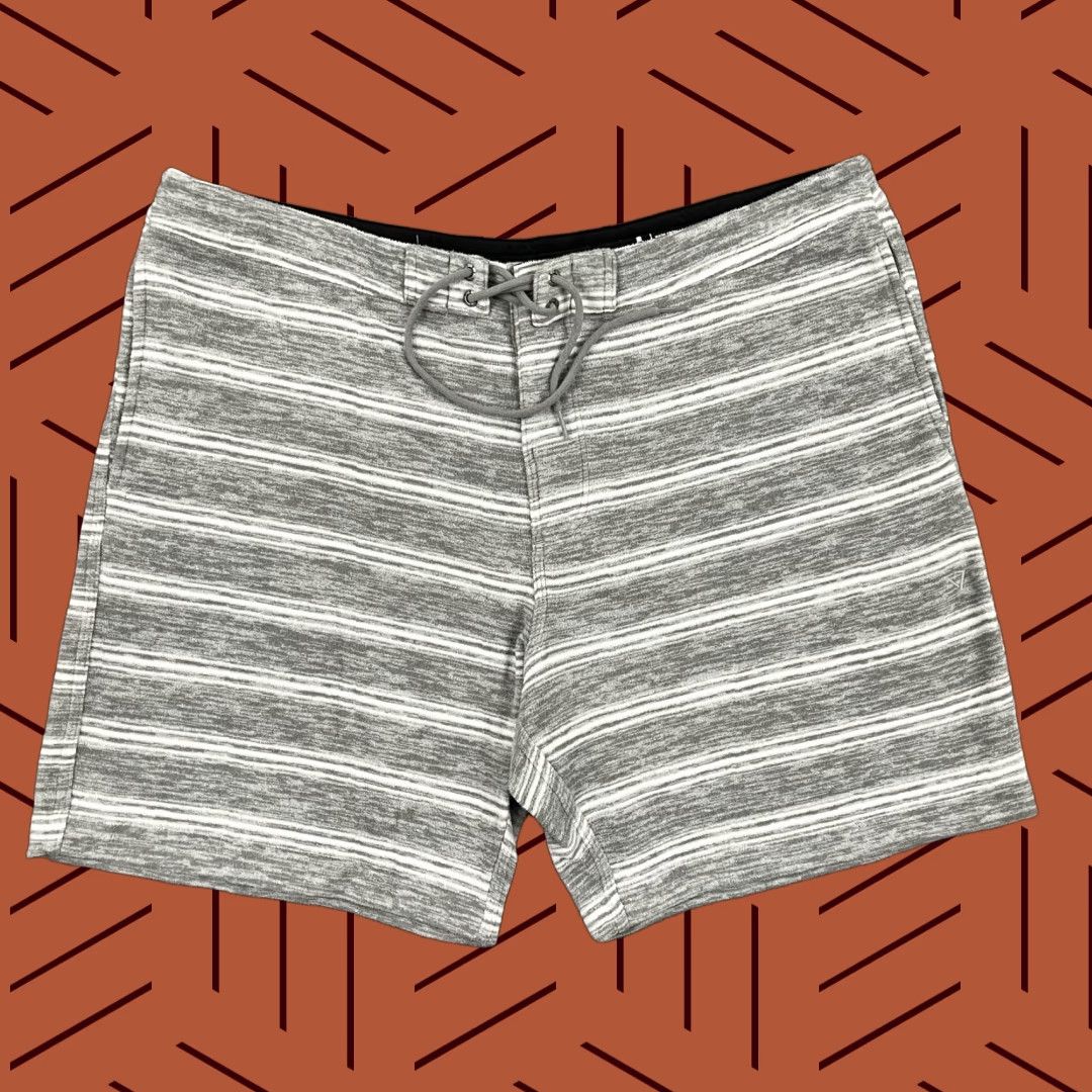 Vissla Vissla Sofa Surfer Shorts Mens 2XL / 8" Gray Striped Knit Lounge Comfort Casual Shirt Size US 39 - 1 Thumbnail