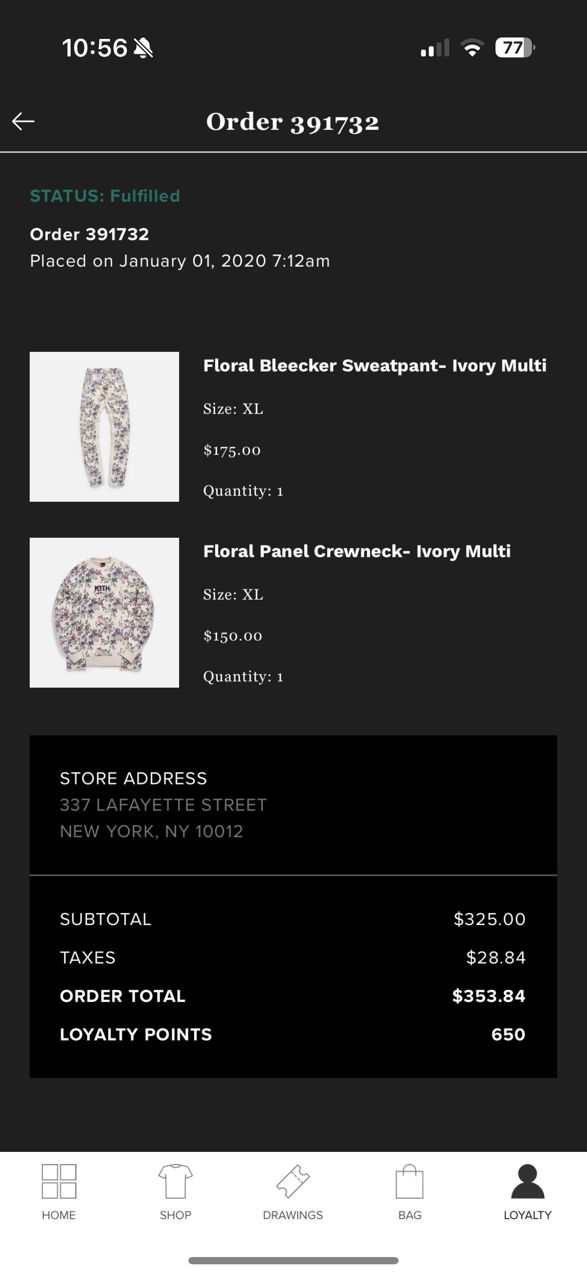 Kith Kith Floral Bleecker Sweatpant - Ivory Multi Size US 36 / EU 52 - 4 Thumbnail