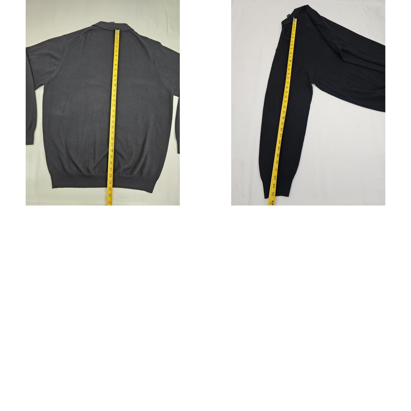 Jos. A. Bank Jos A Banks 100% Italian Merino Wool Knit Henley Pullover Sweater Men 2XL Black Size US XXL / EU 58 / 5 - 8 Thumbnail